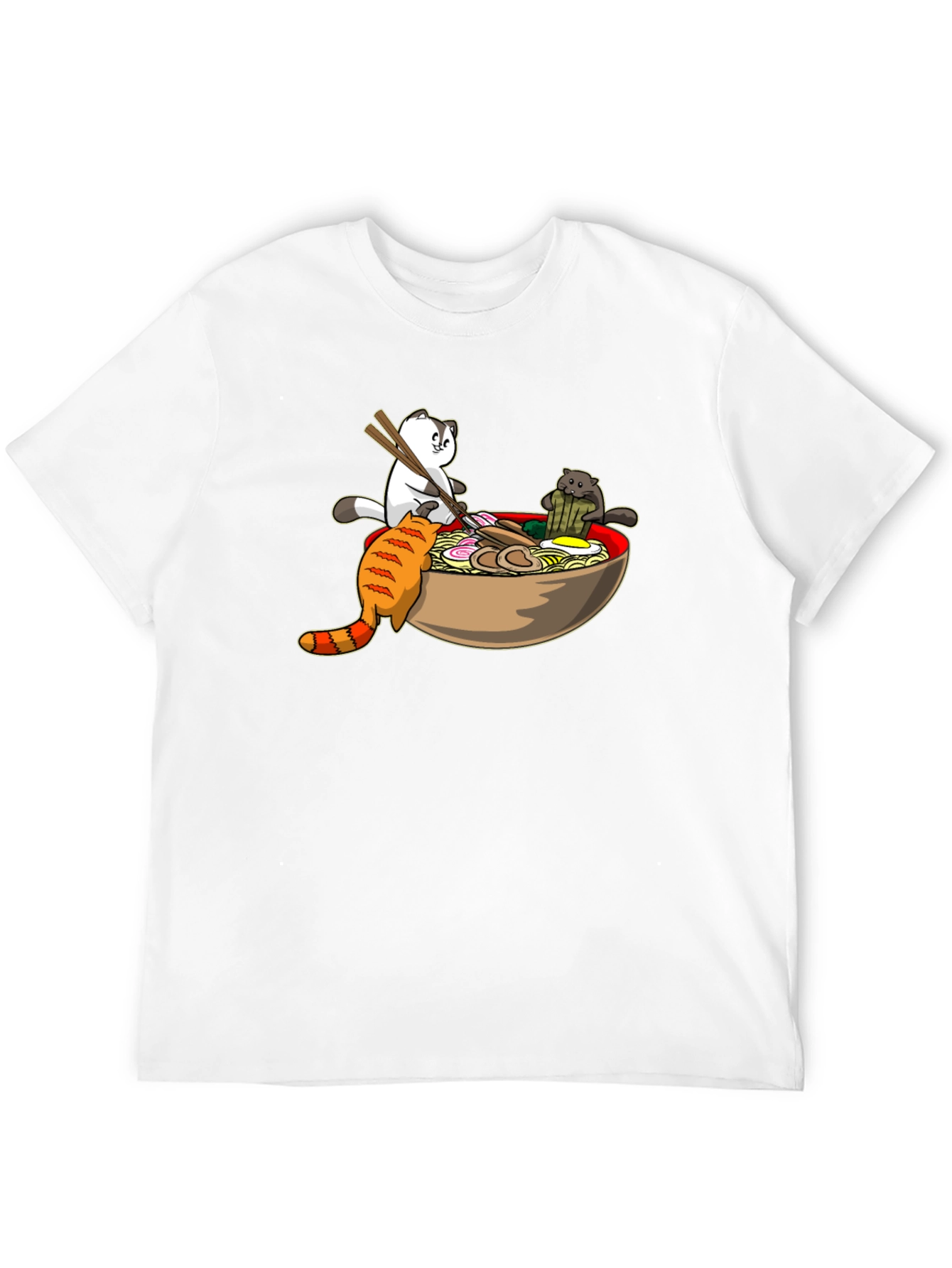 Ramen Cats Black T-Shirt - Unique Graphic Tee