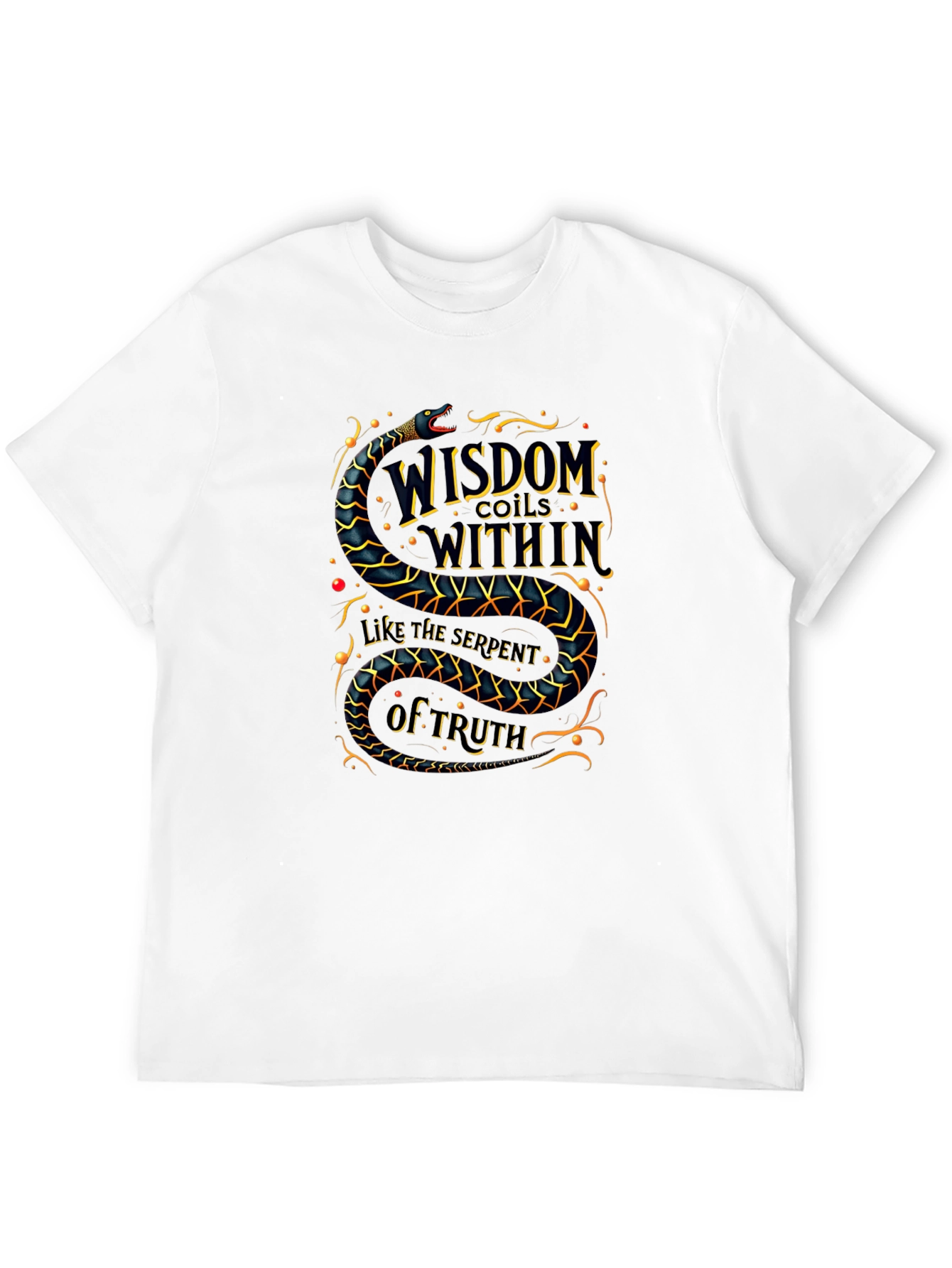 Wisdom Serpent Graphic Tee - Black