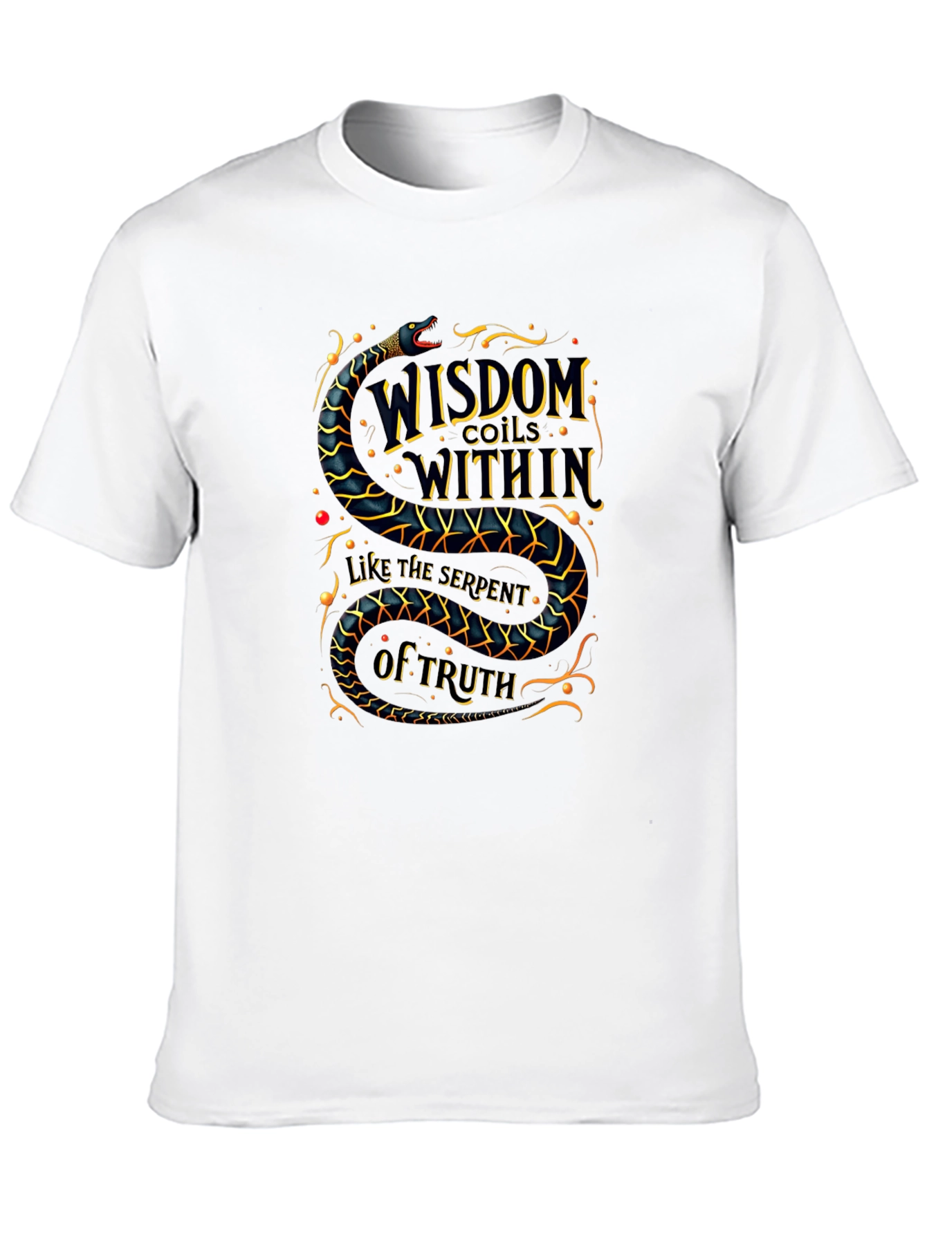 Wisdom Serpent Graphic Tee - Black