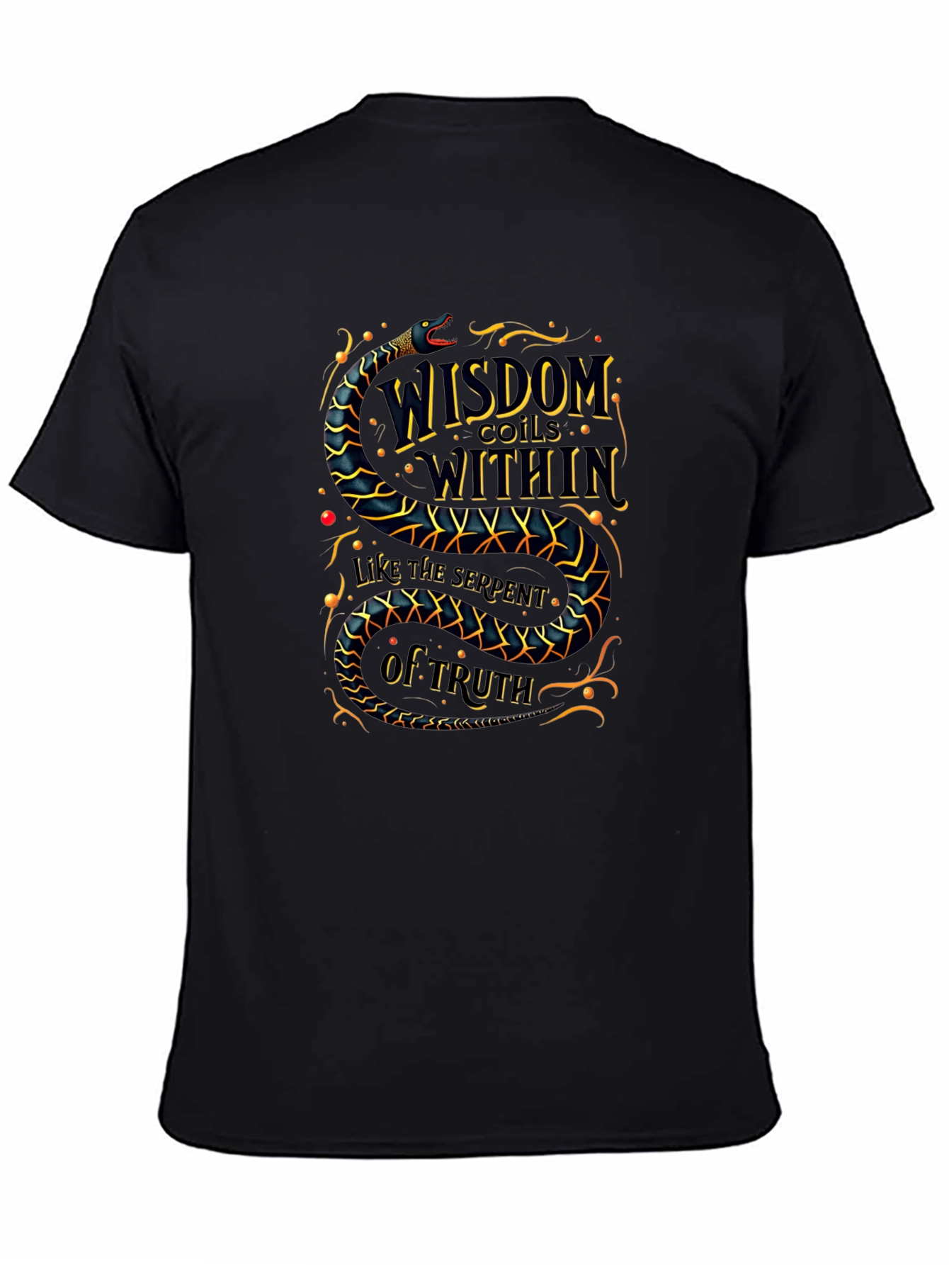 Wisdom Serpent Graphic Tee - Black