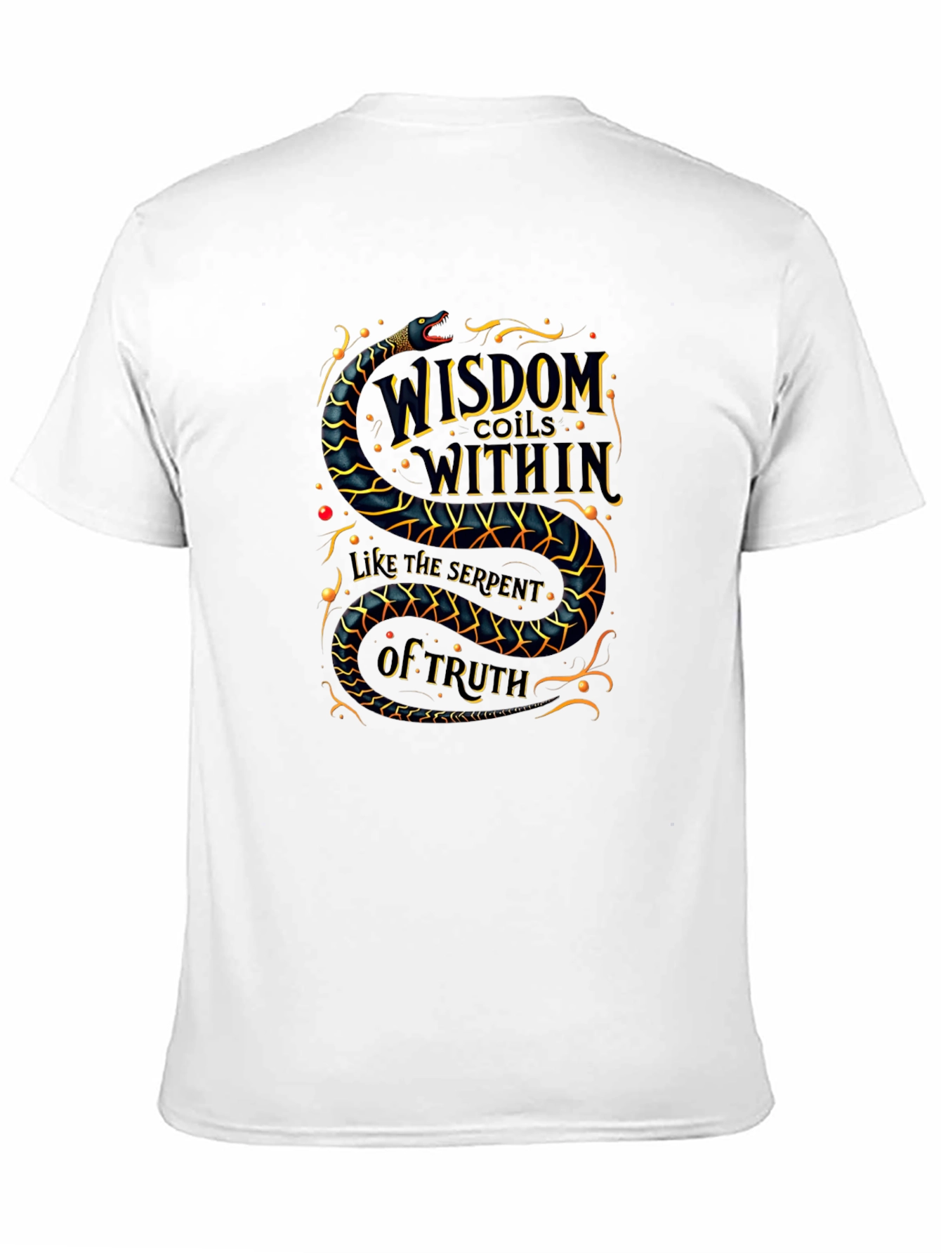 Wisdom Serpent Graphic Tee - Black