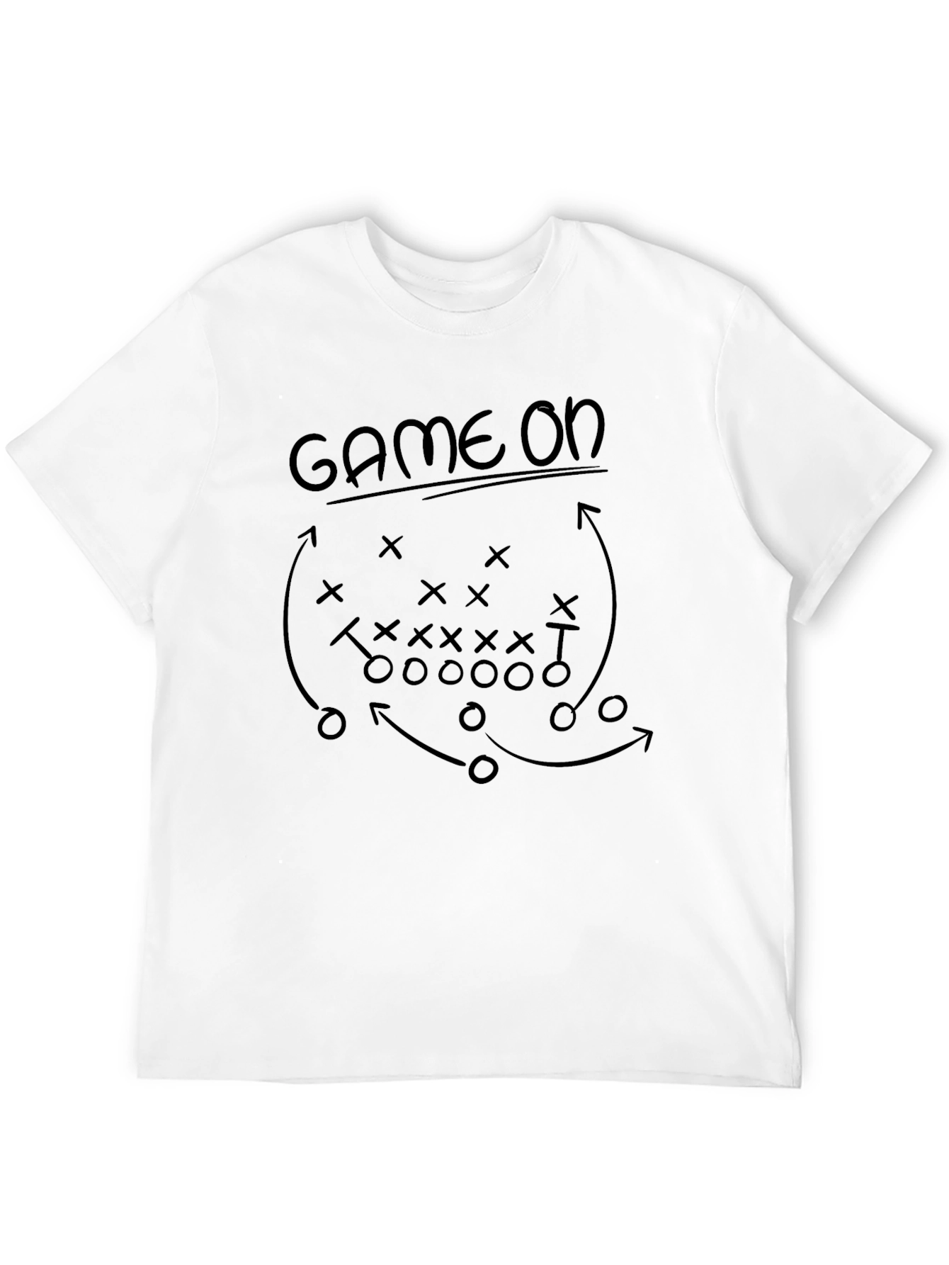 Game On Football Play Black Graphic Tee
