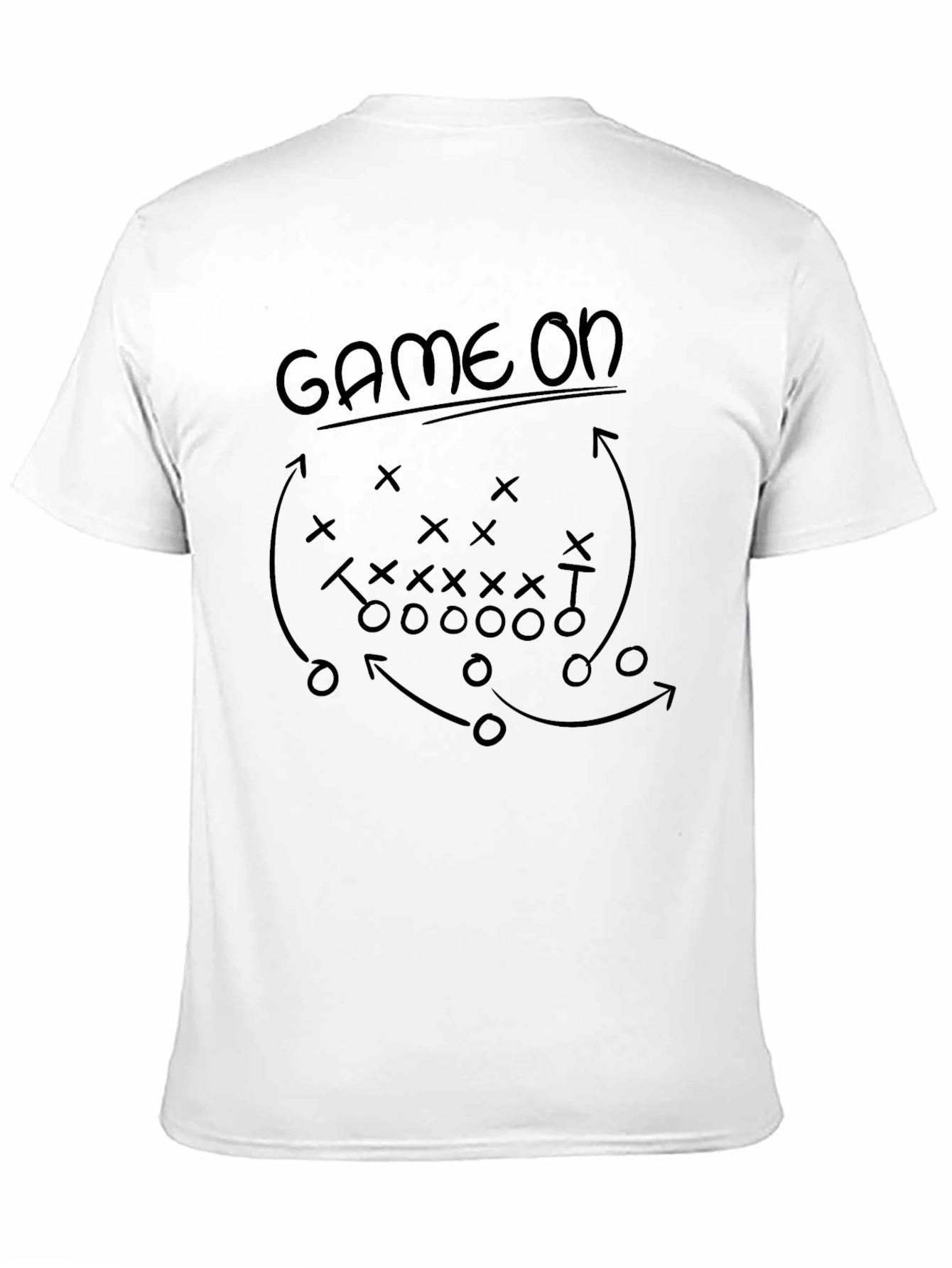 Game On Football Play Black Graphic Tee