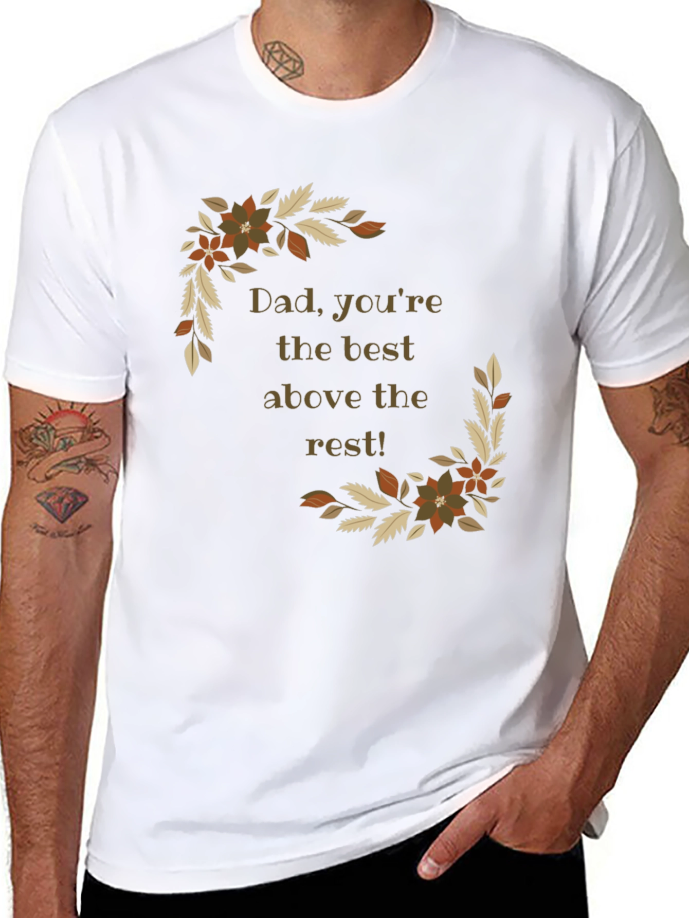 Dad Youre The Best Above the Rest Black T-Shirt