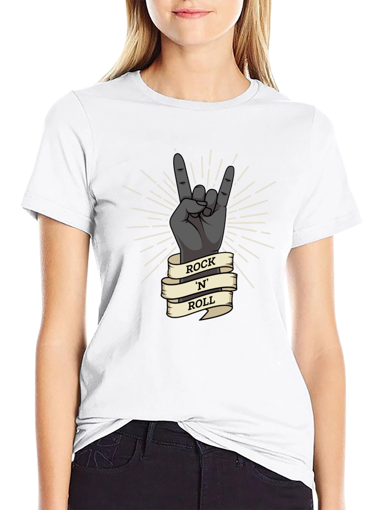 Rock N Roll Hand Gesture Graphic Tee