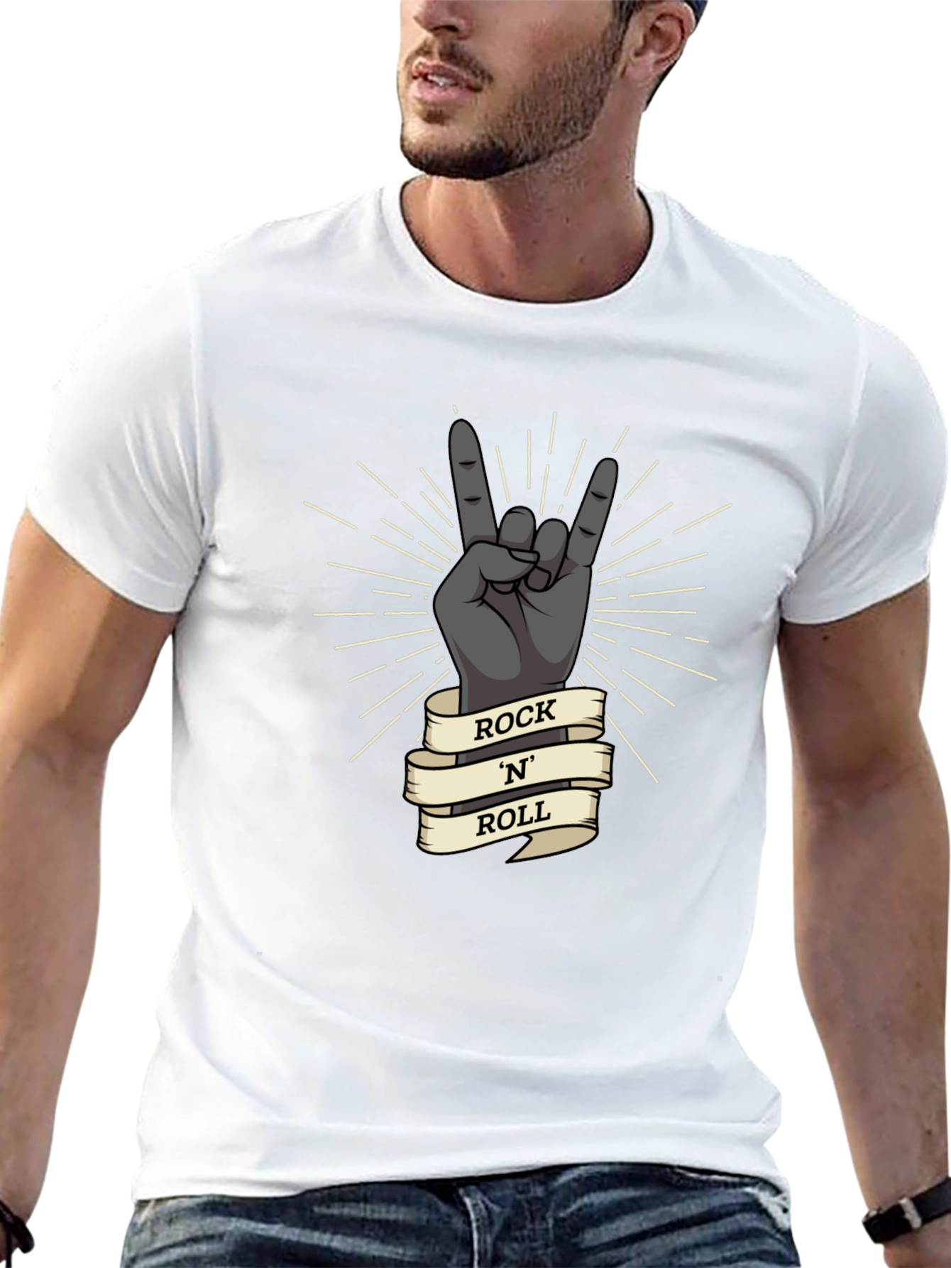 Rock N Roll Hand Gesture Graphic Tee