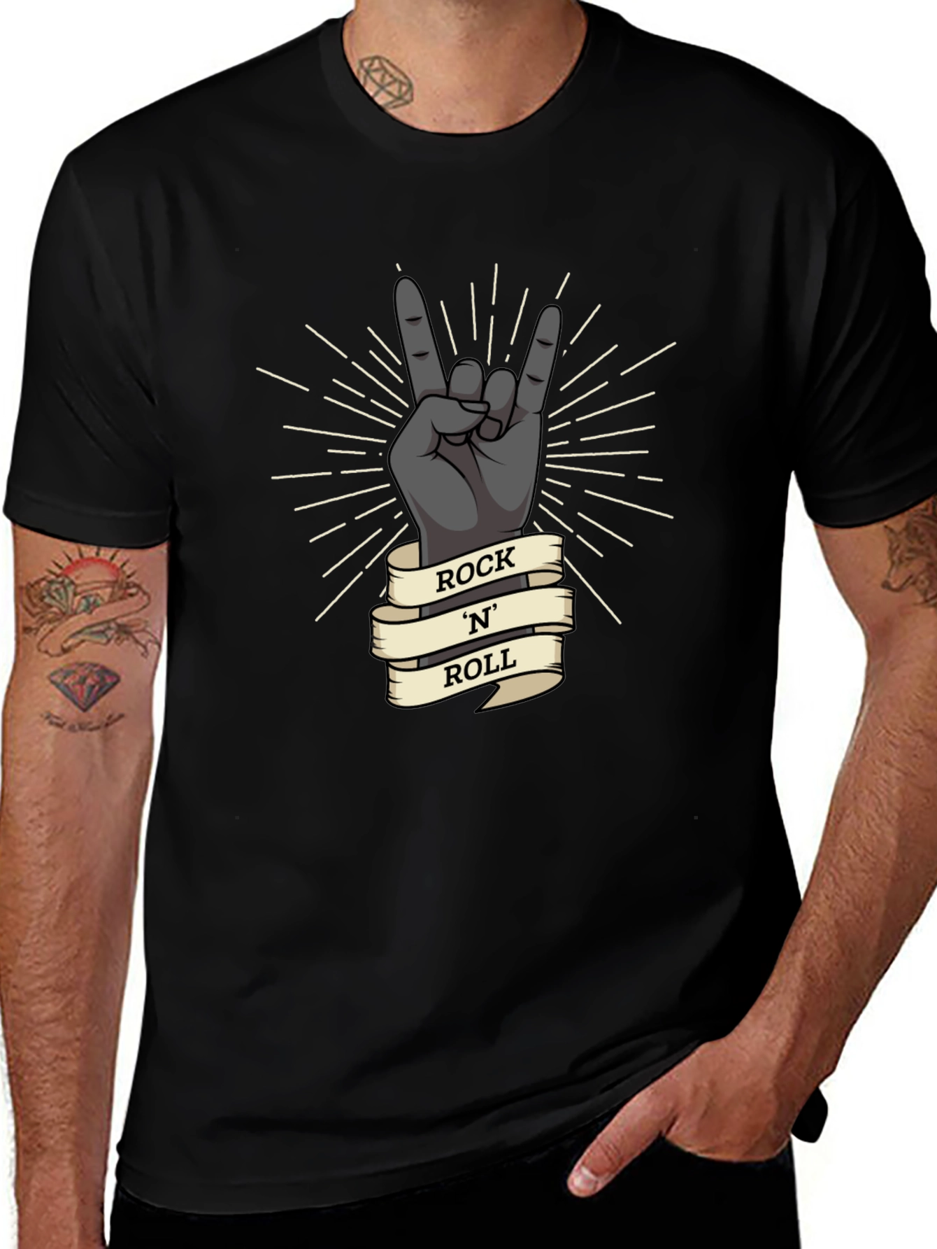 Rock N Roll Hand Gesture Graphic Tee