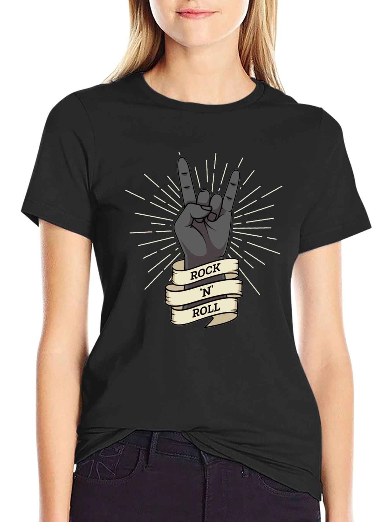 Rock N Roll Hand Gesture Graphic Tee