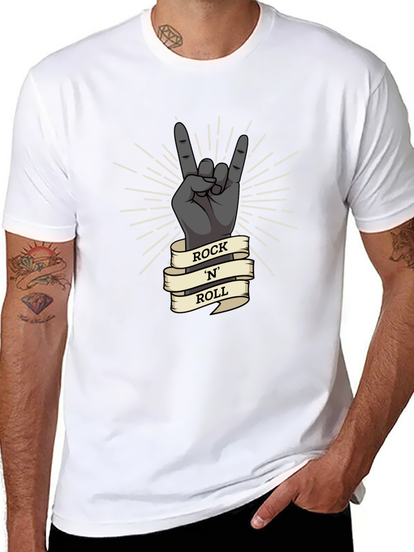 Rock N Roll Hand Gesture Graphic Tee