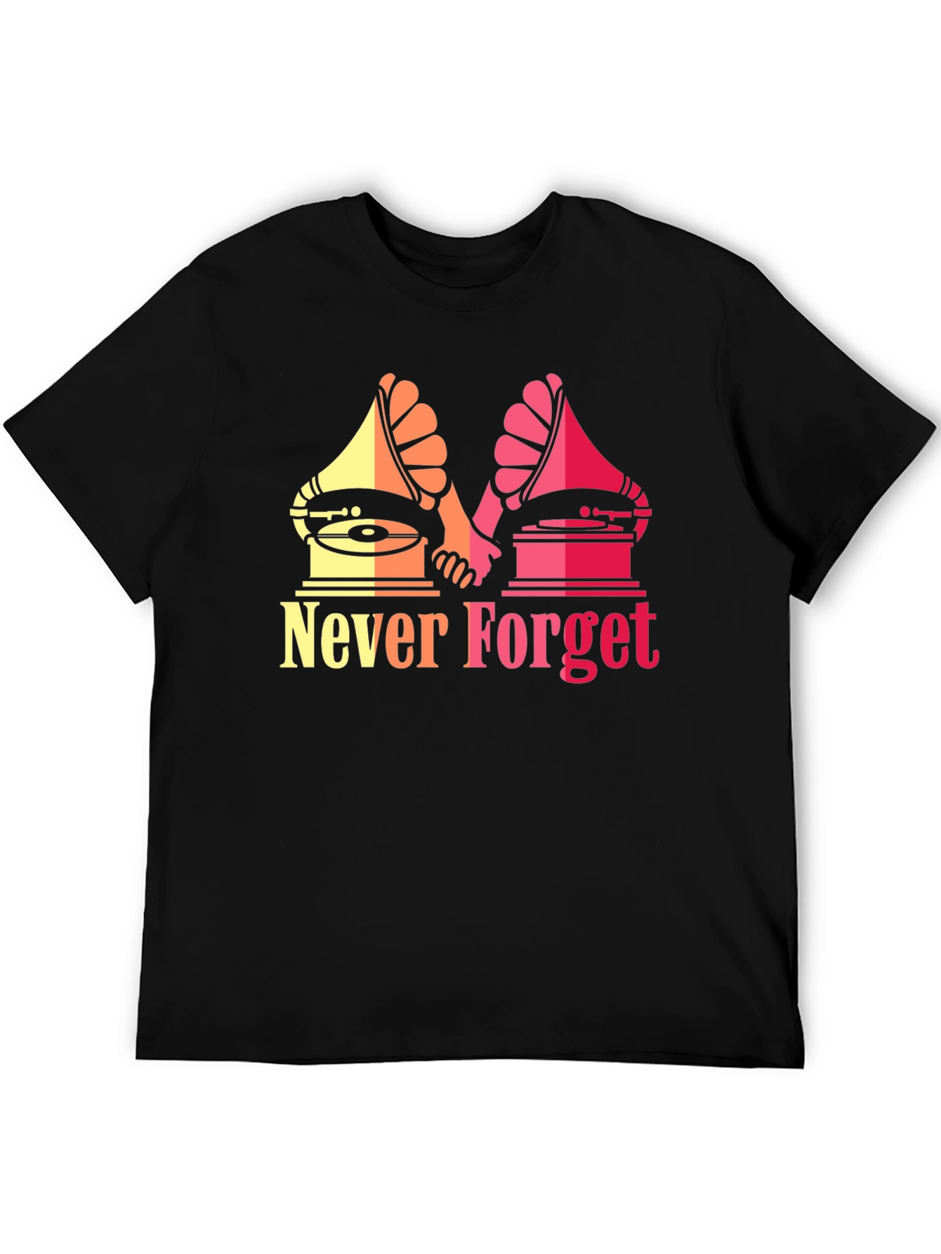 Retro Music Never Forget Graphic T-Shirt