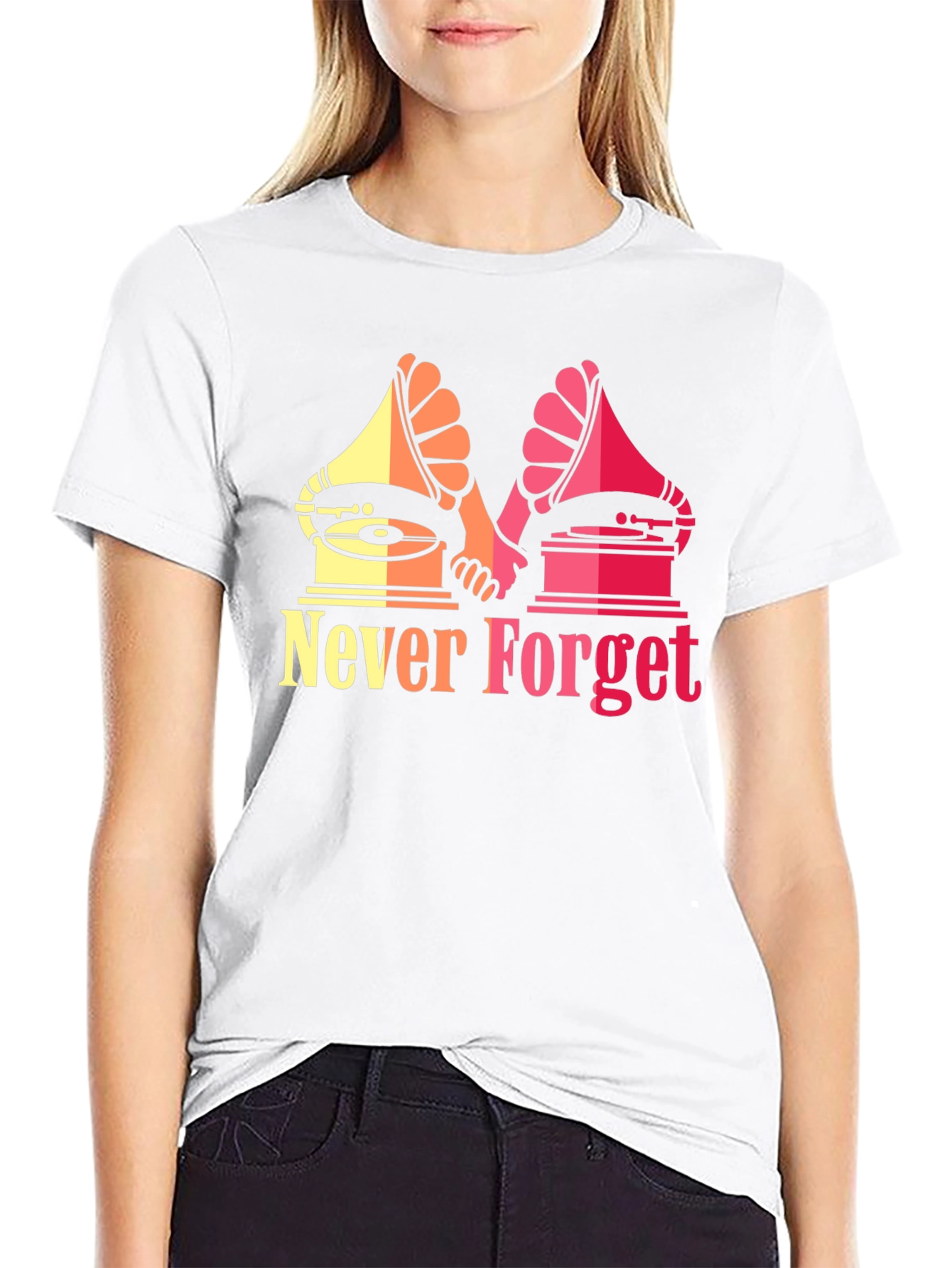 Retro Music Never Forget Graphic T-Shirt