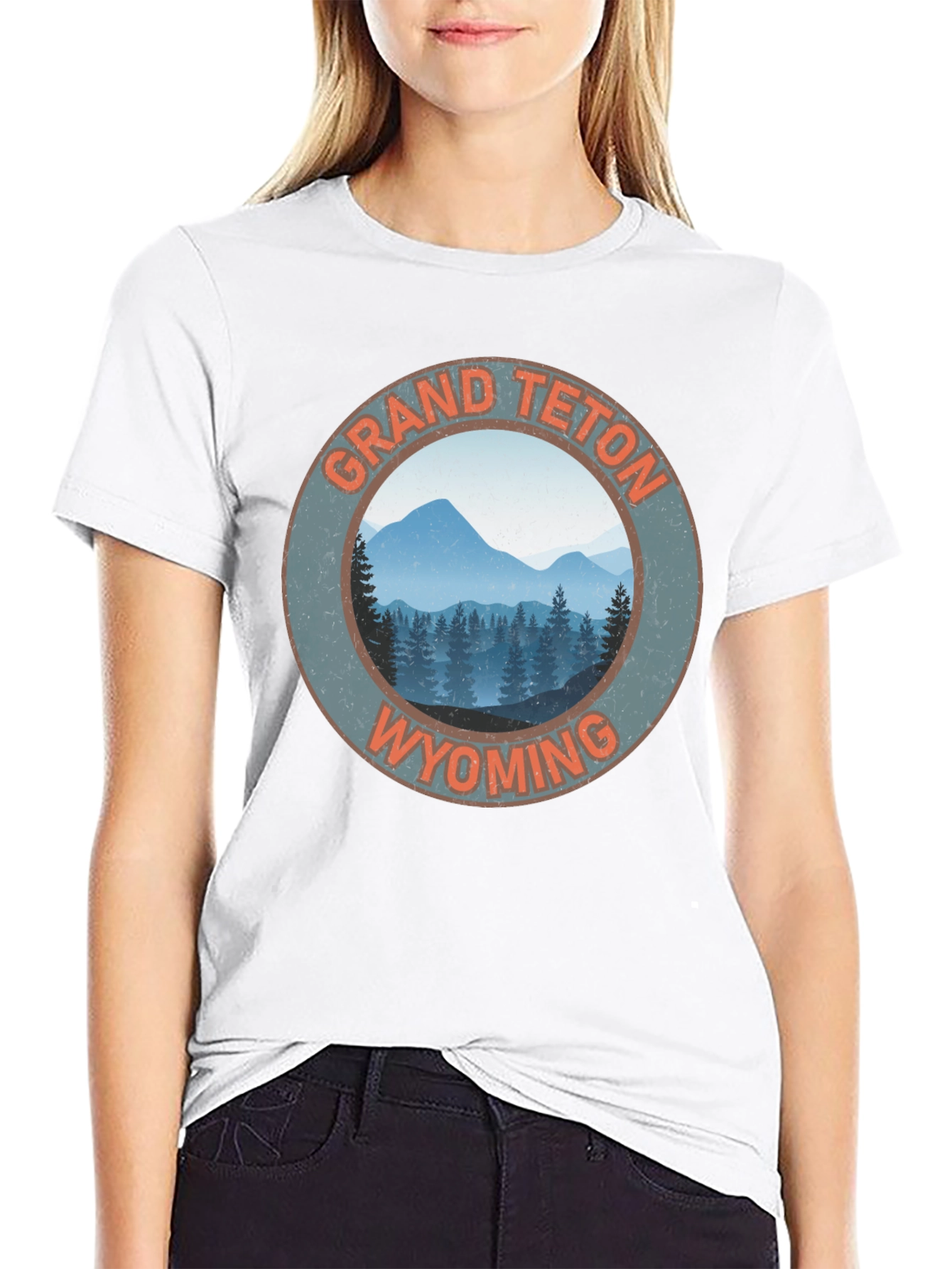 Grand Teton Wyoming Black T-Shirt
