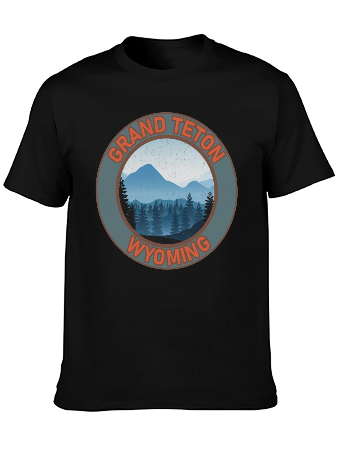 Grand Teton Wyoming Black T-Shirt