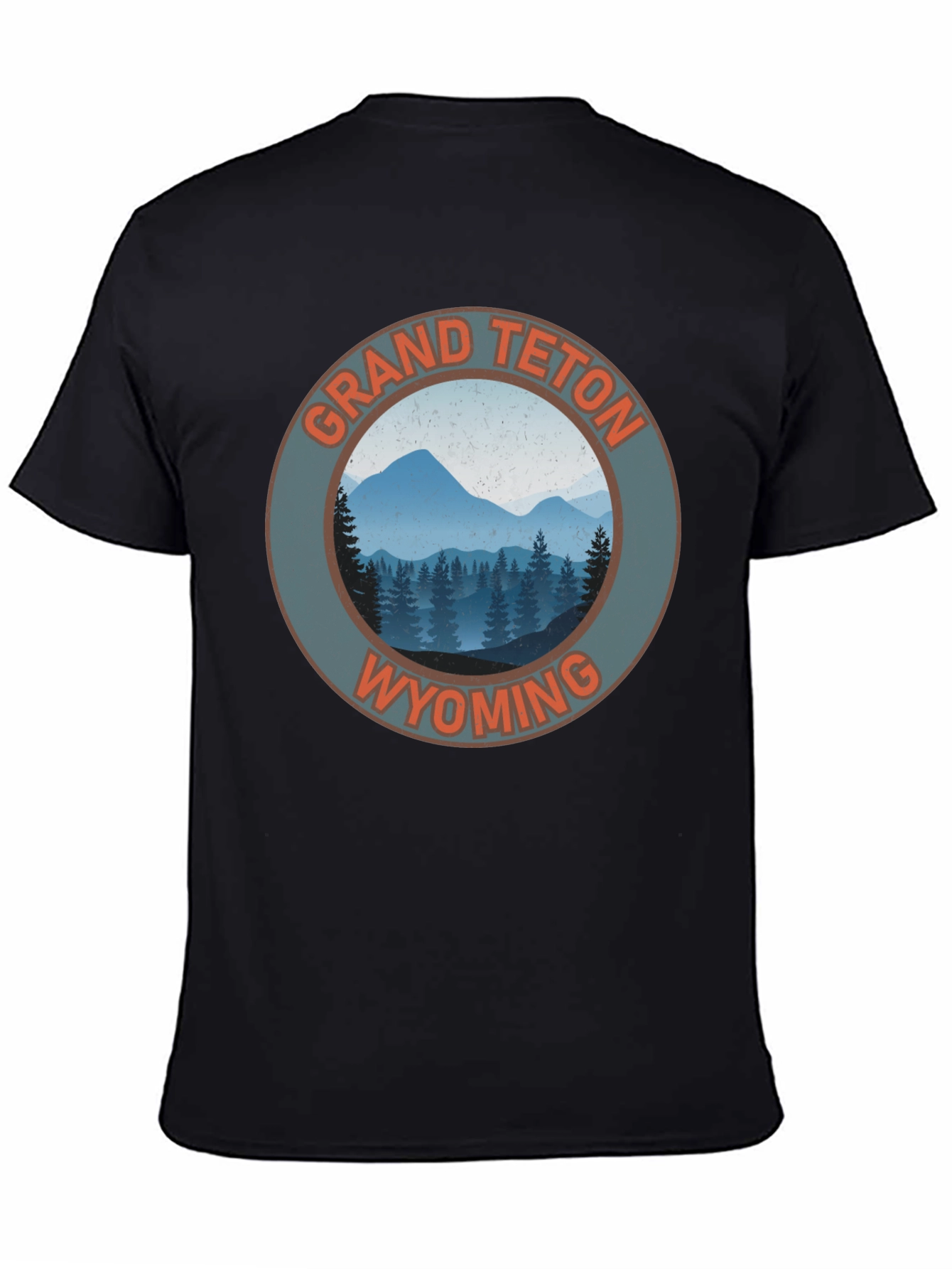 Grand Teton Wyoming Black T-Shirt