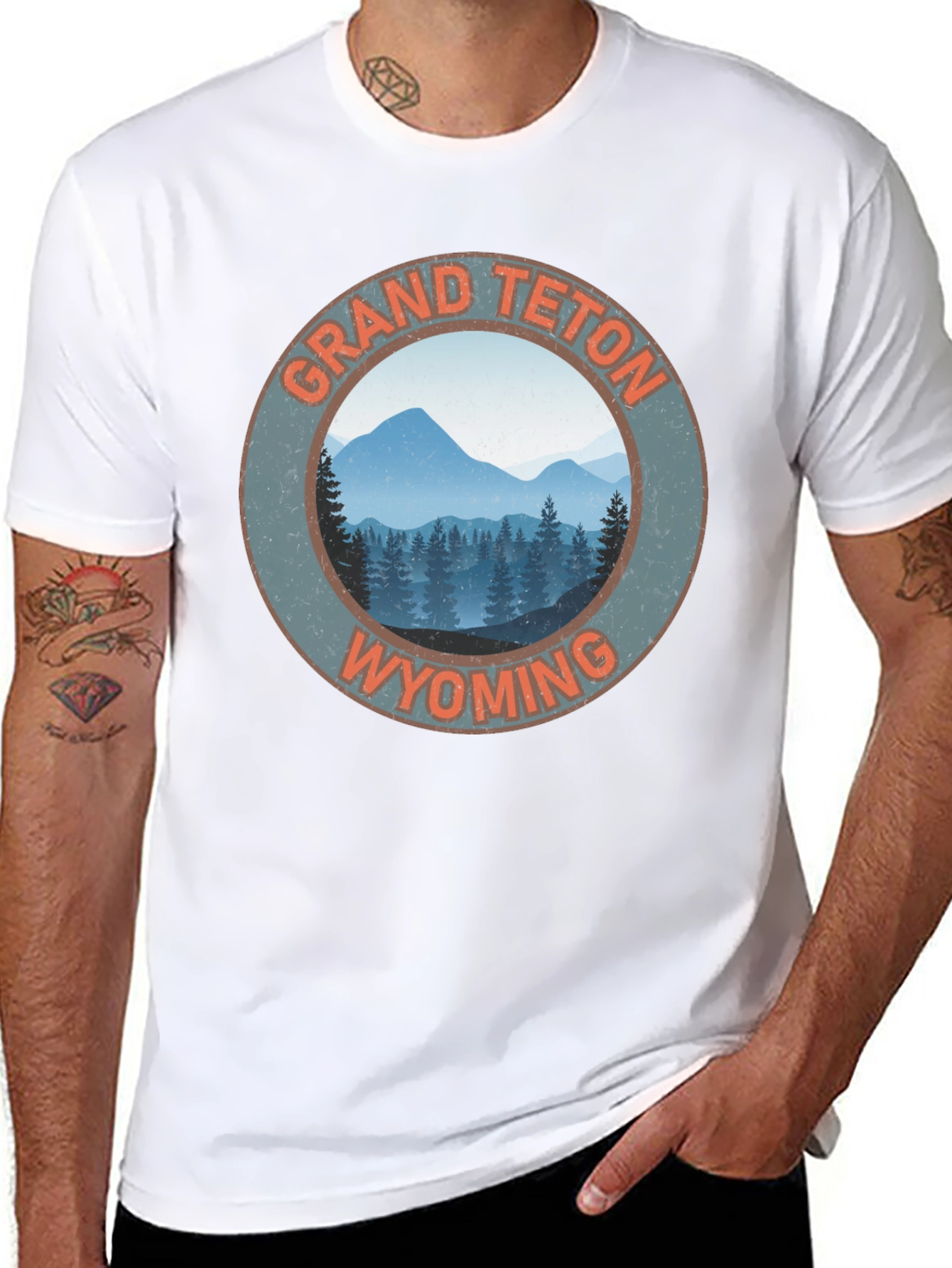 Grand Teton Wyoming Black T-Shirt