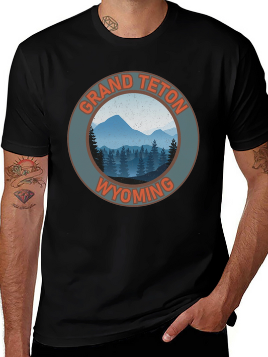 Grand Teton Wyoming Black T-Shirt