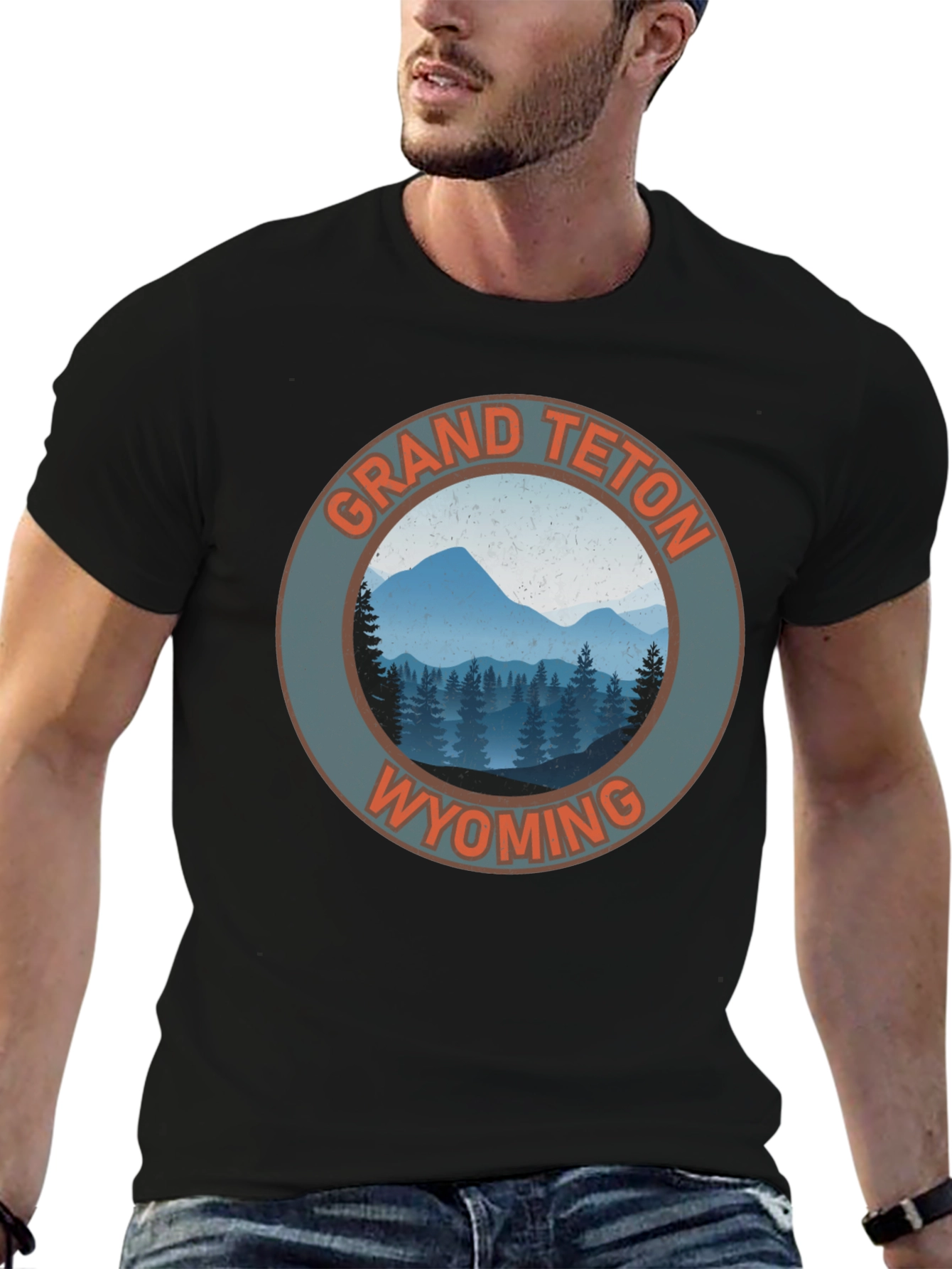 Grand Teton Wyoming Black T-Shirt