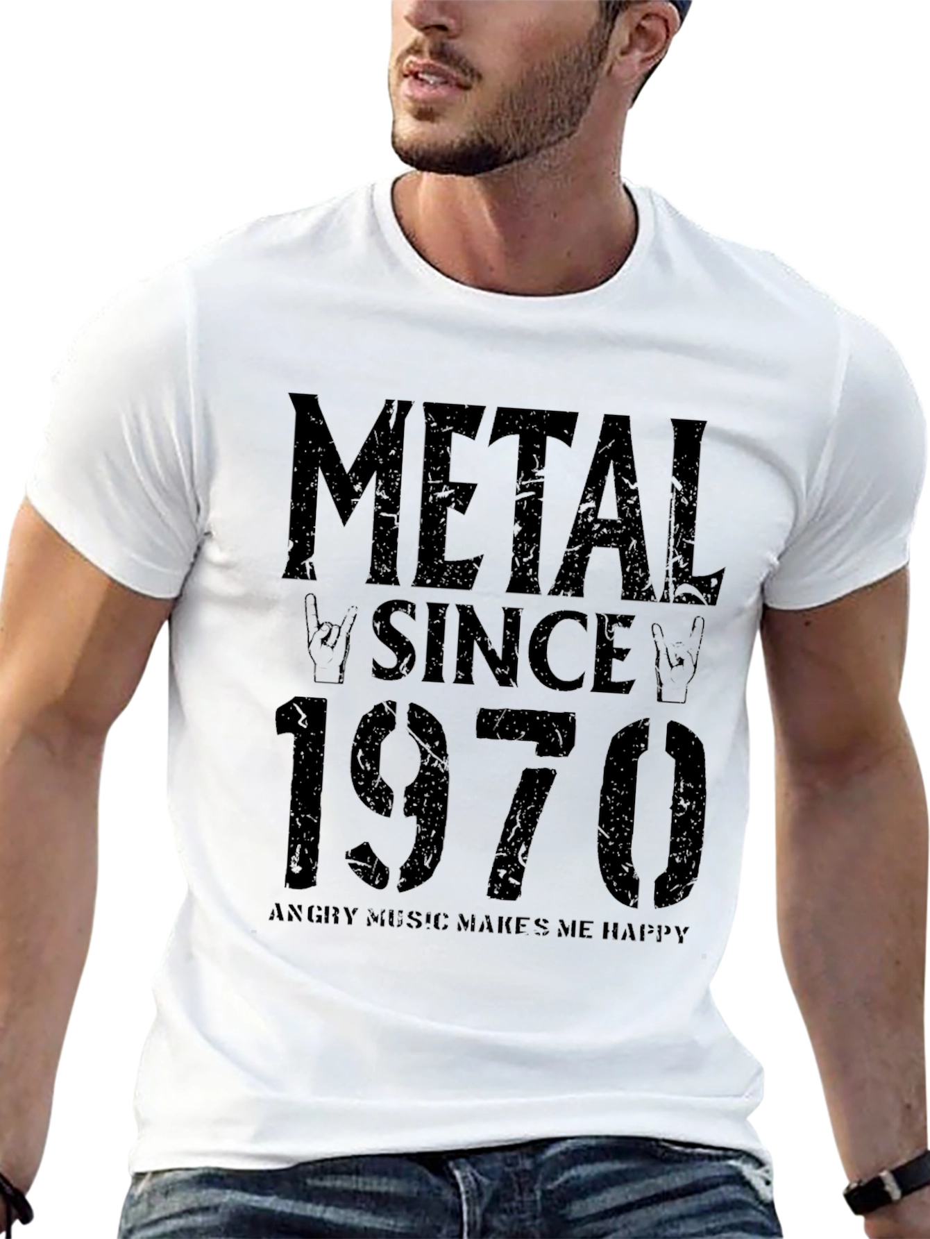 Metal Since 1970 Black Graphic T-Shirt