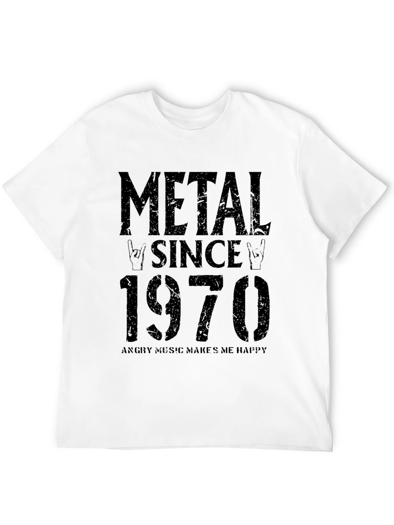 Metal Since 1970 Black Graphic T-Shirt