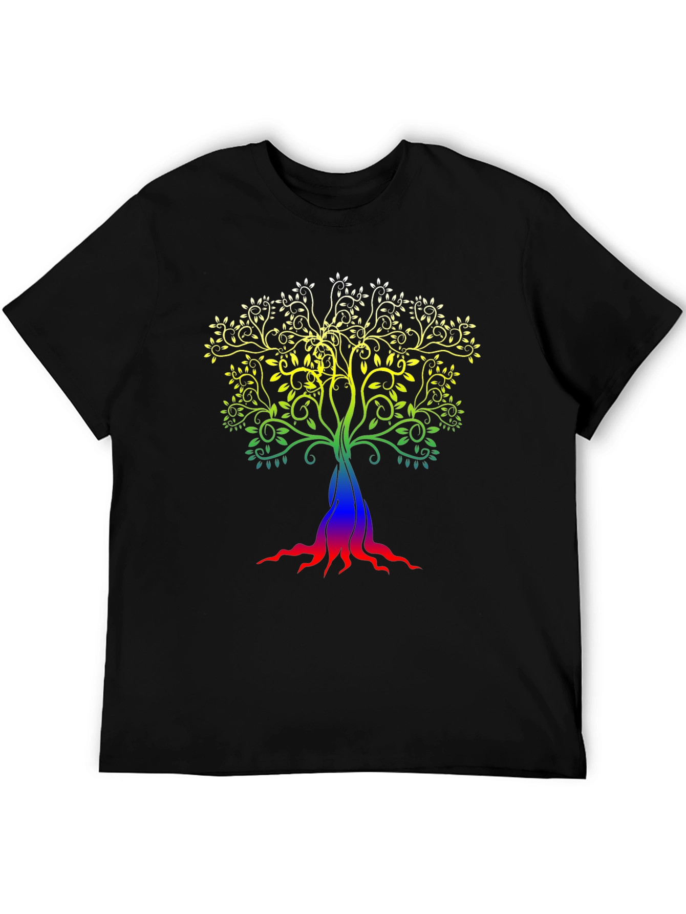 Rainbow Tree of Life Black T-Shirt
