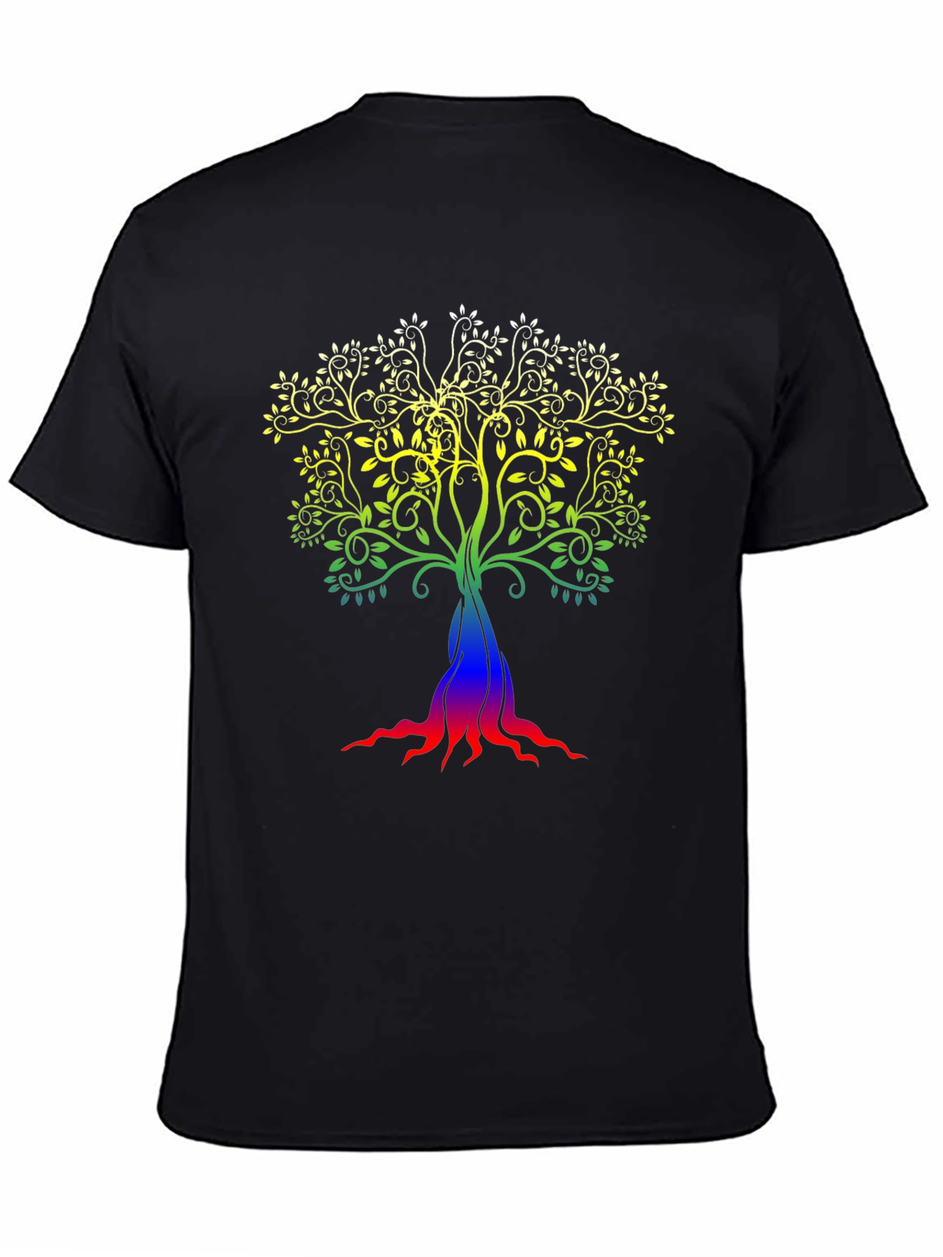 Rainbow Tree of Life Black T-Shirt