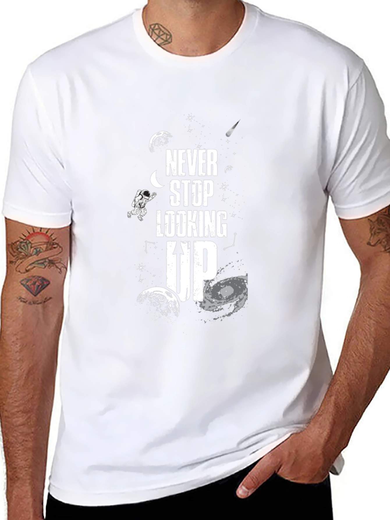 Never Stop Looking Up Graphic Tee