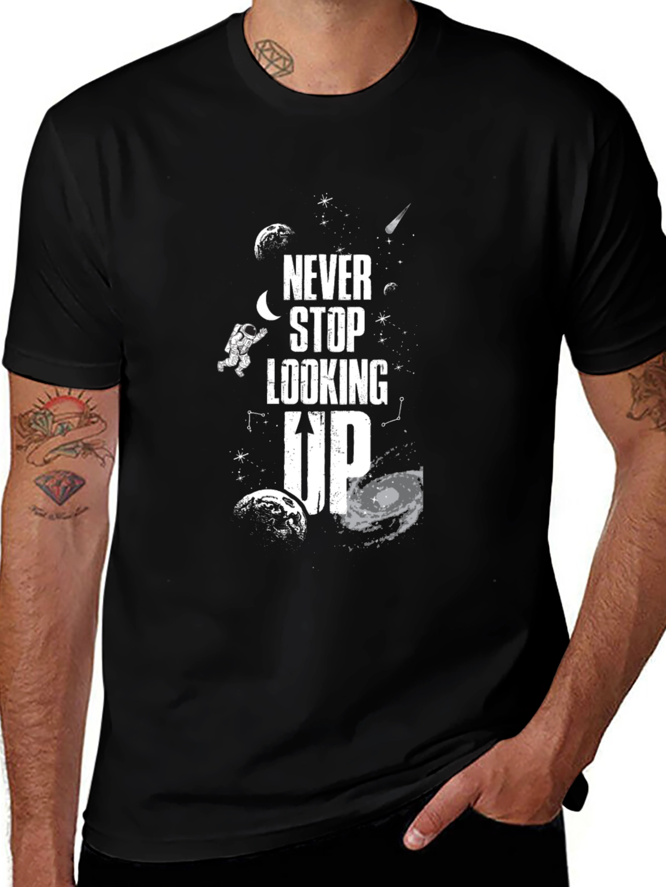 Never Stop Looking Up Graphic Tee