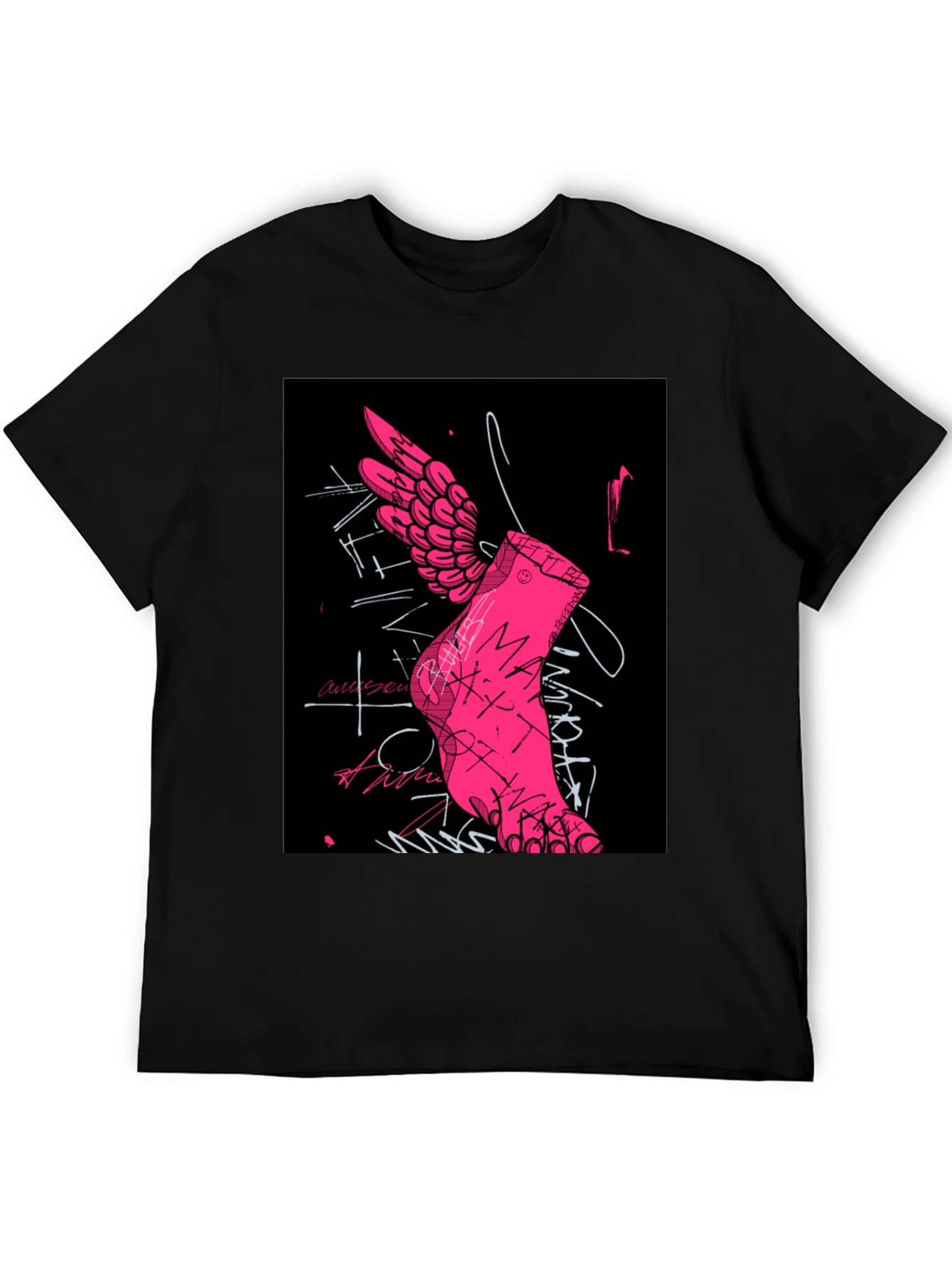 Winged Foot Graphic Tee - Unique Design