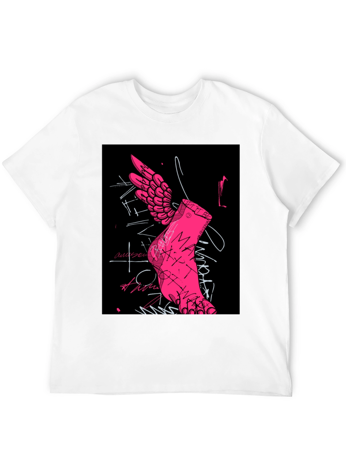 Winged Foot Graphic Tee - Unique Design