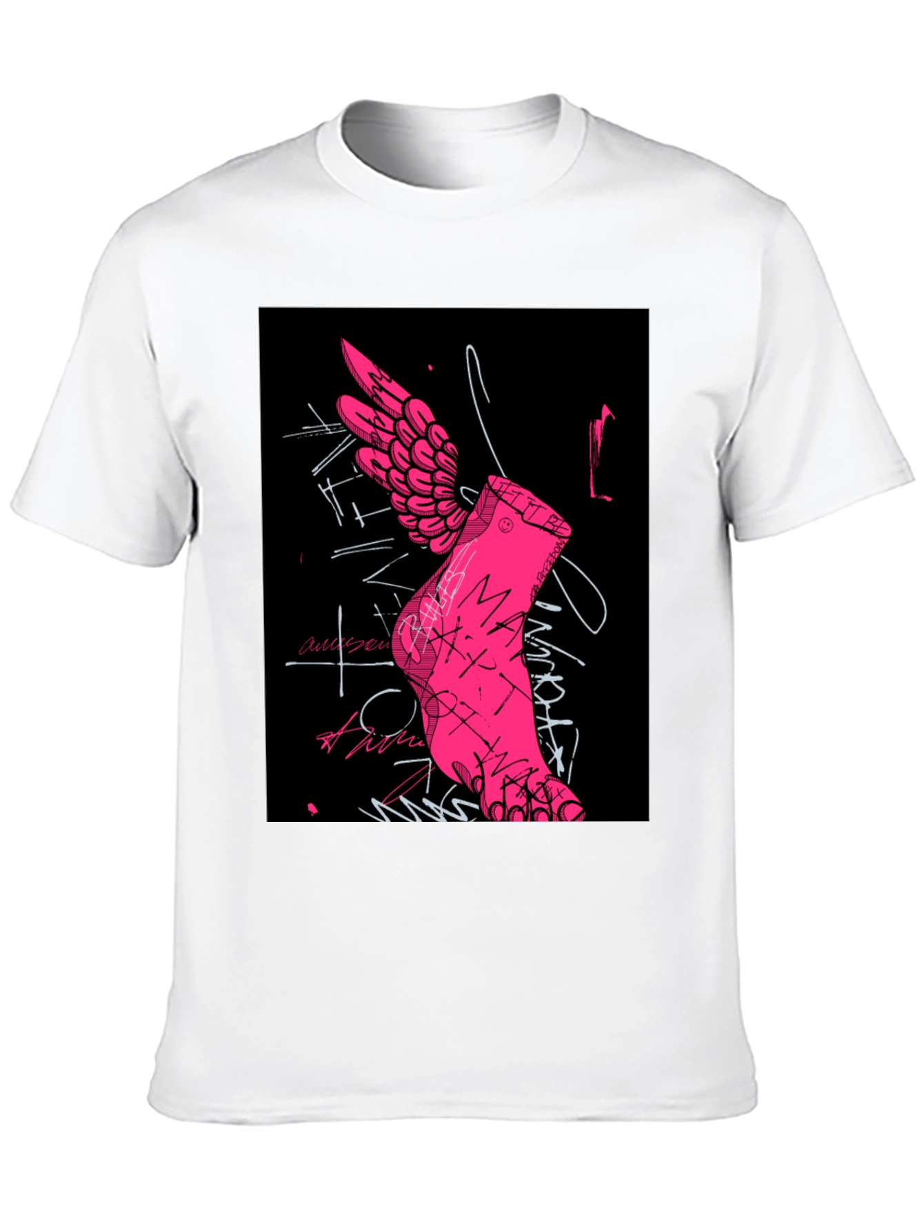 Winged Foot Graphic Tee - Unique Design