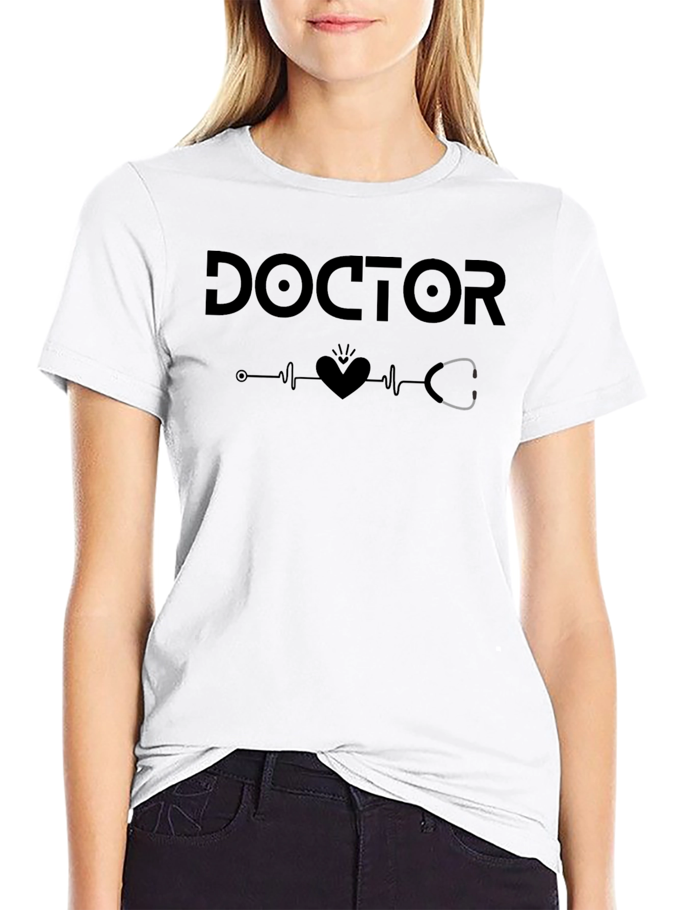 Doctor Heartbeat Stethoscope Graphic Tee