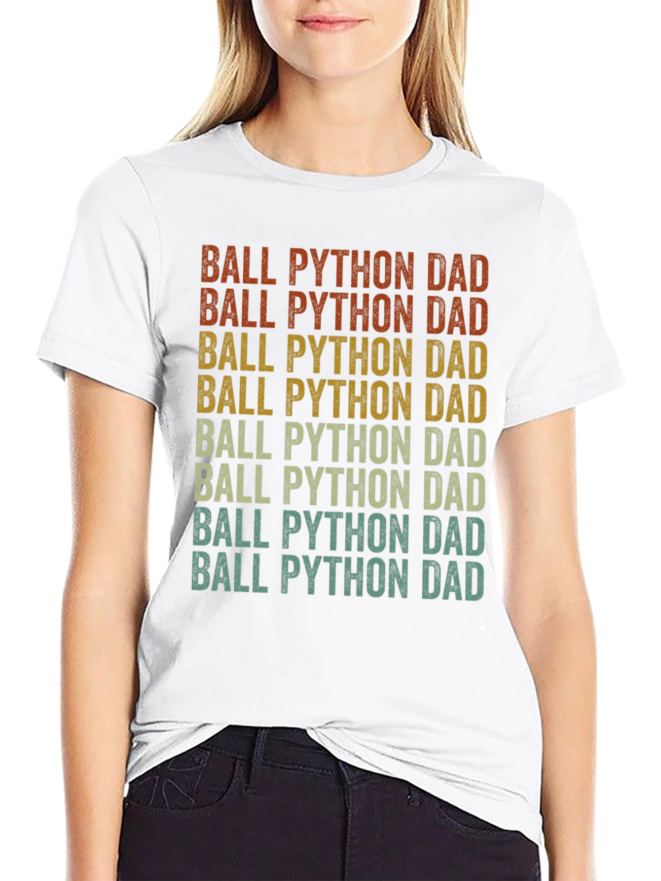 Ball Python Dad T-Shirt - Retro Style