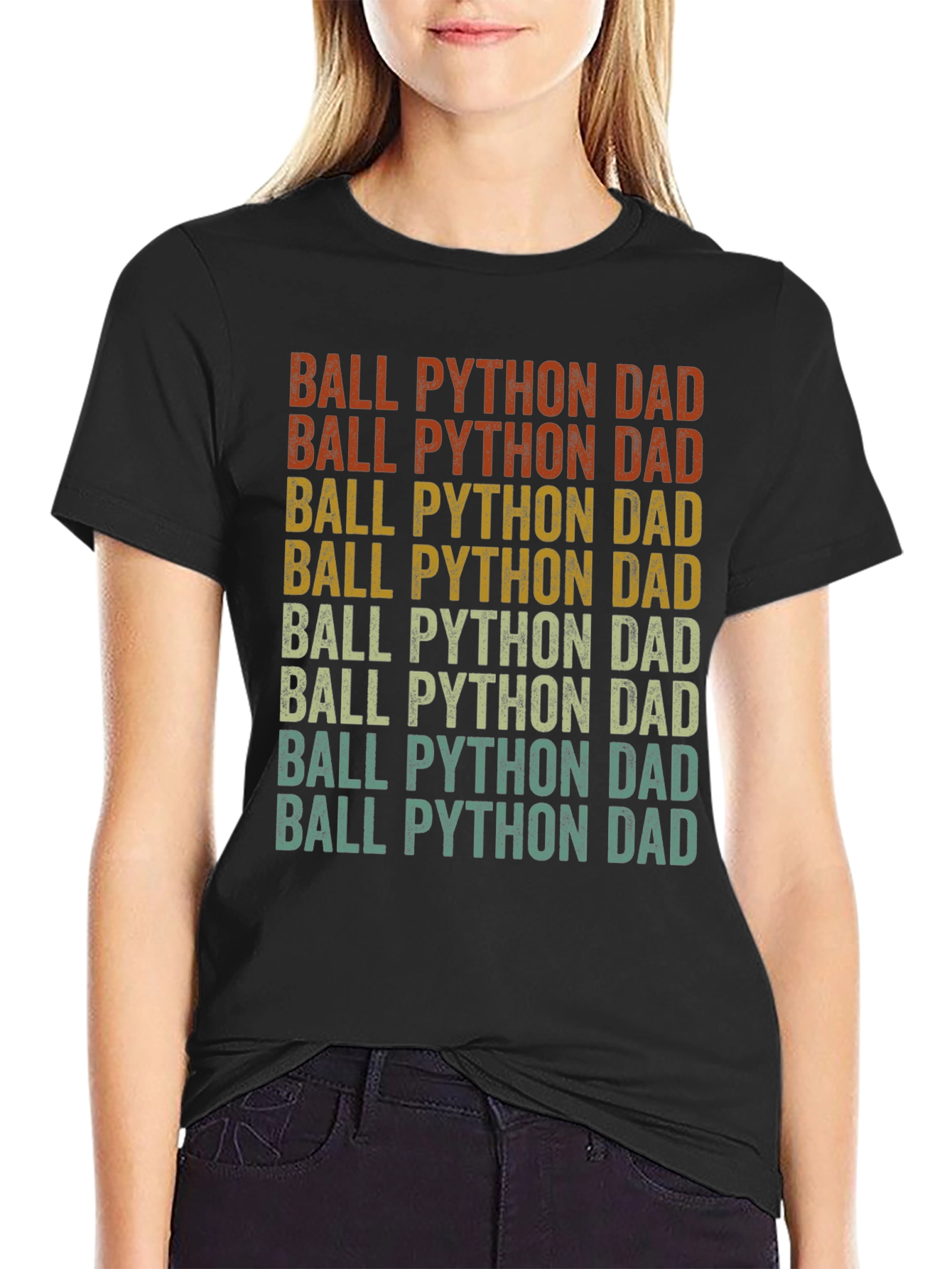 Ball Python Dad T-Shirt - Retro Style