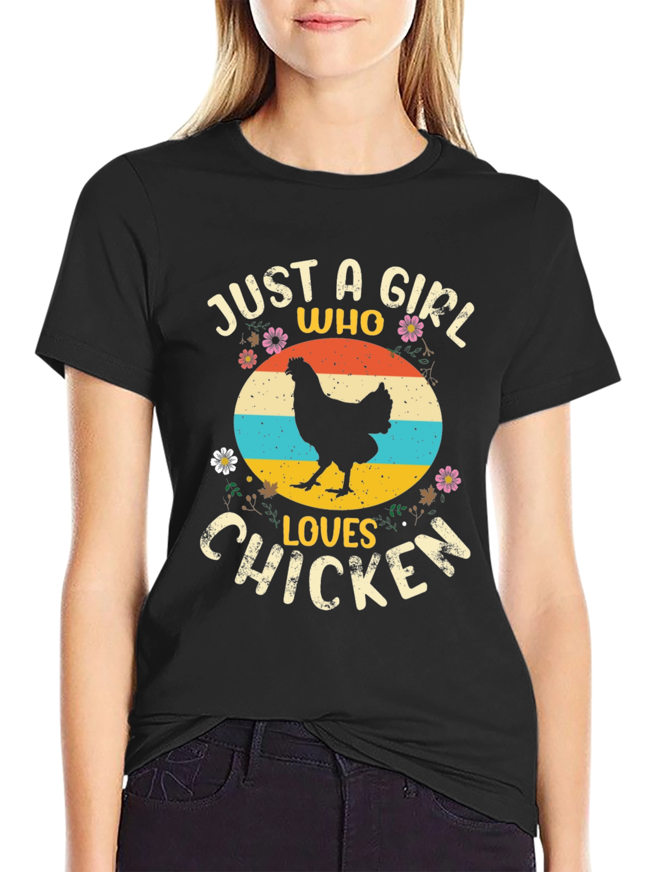 Just A Girl Who Loves Chickens Graphic Tee