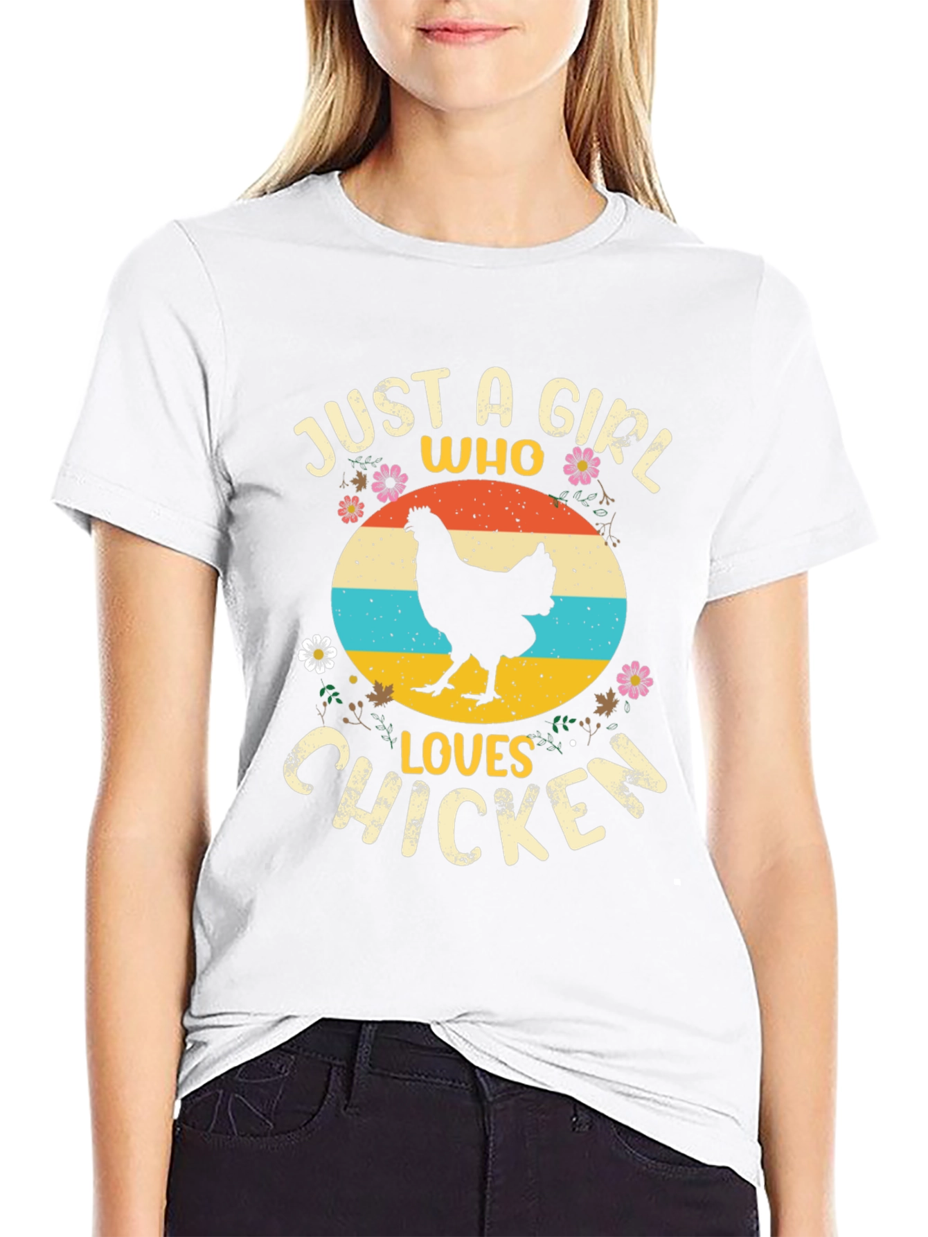 Just A Girl Who Loves Chickens Graphic Tee