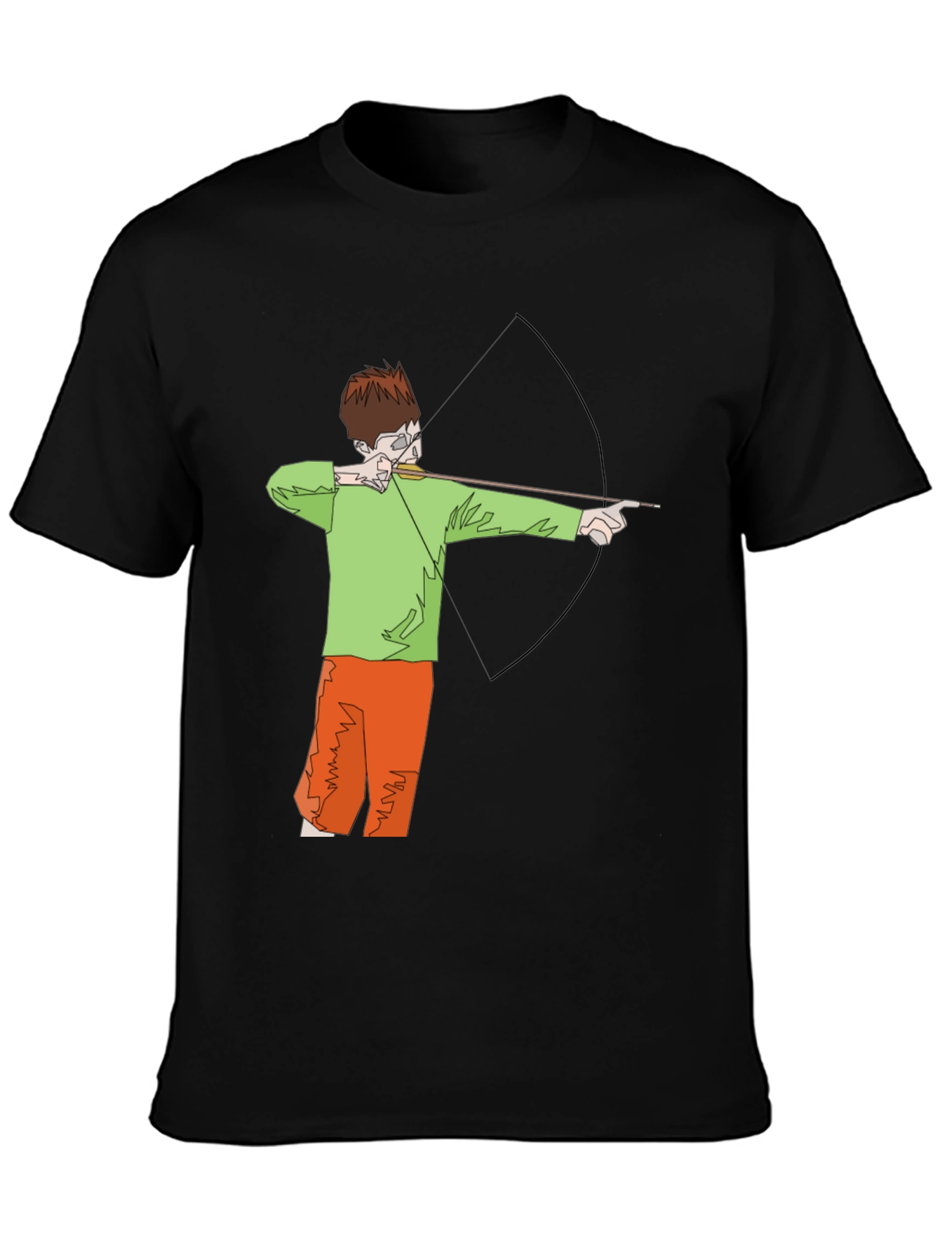 Archer Graphic Tee - Black Cotton T-Shirt