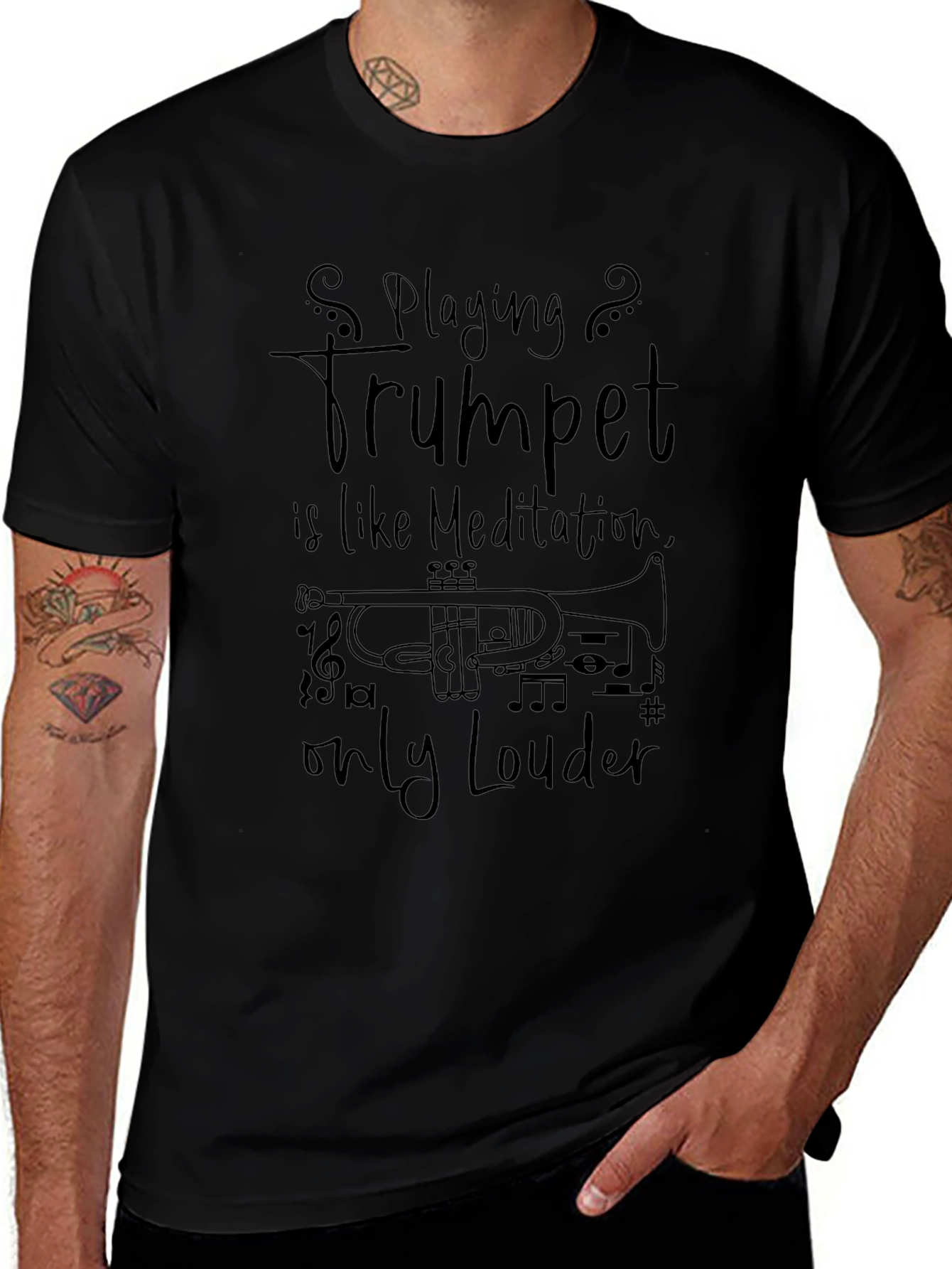 Trumpet Meditation T-Shirt - Musicians Tee
