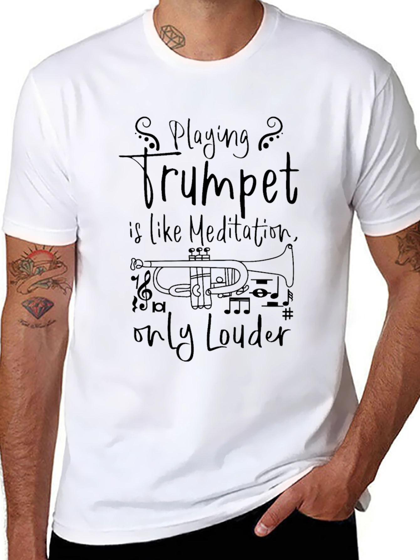 Trumpet Meditation T-Shirt - Musicians Tee