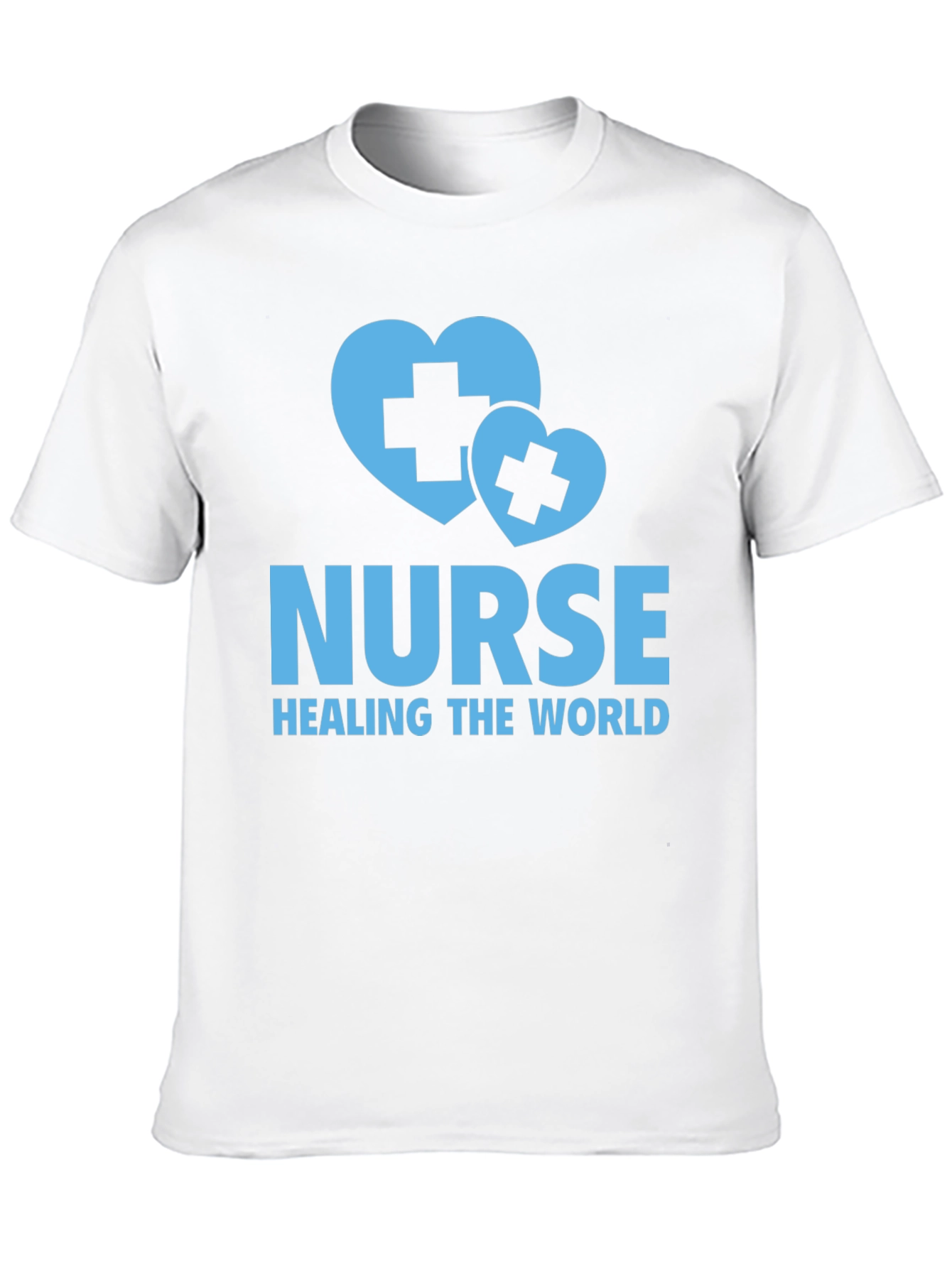 Nurse Healing the World T-Shirt - Black Cotton