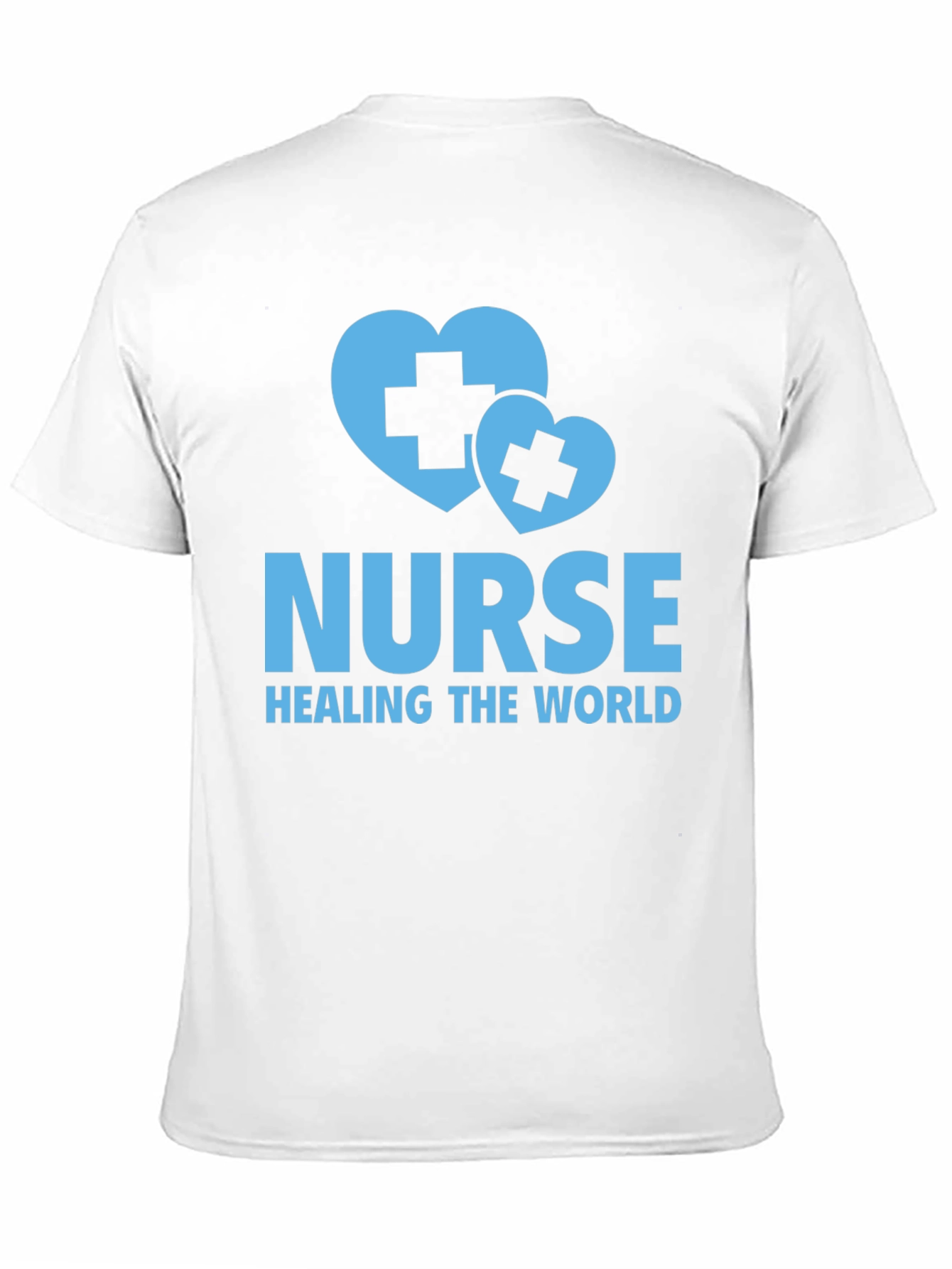 Nurse Healing the World T-Shirt - Black Cotton