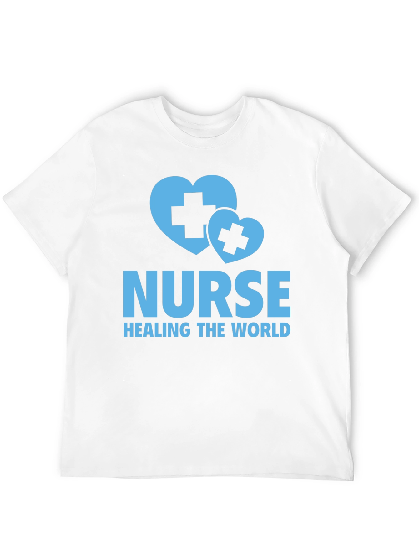 Nurse Healing the World T-Shirt - Black Cotton