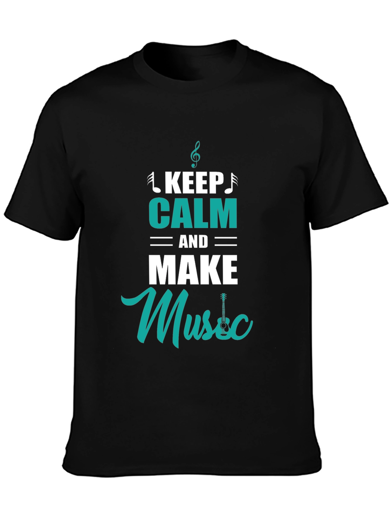 Keep Calm and Make Music Black T-Shirt
