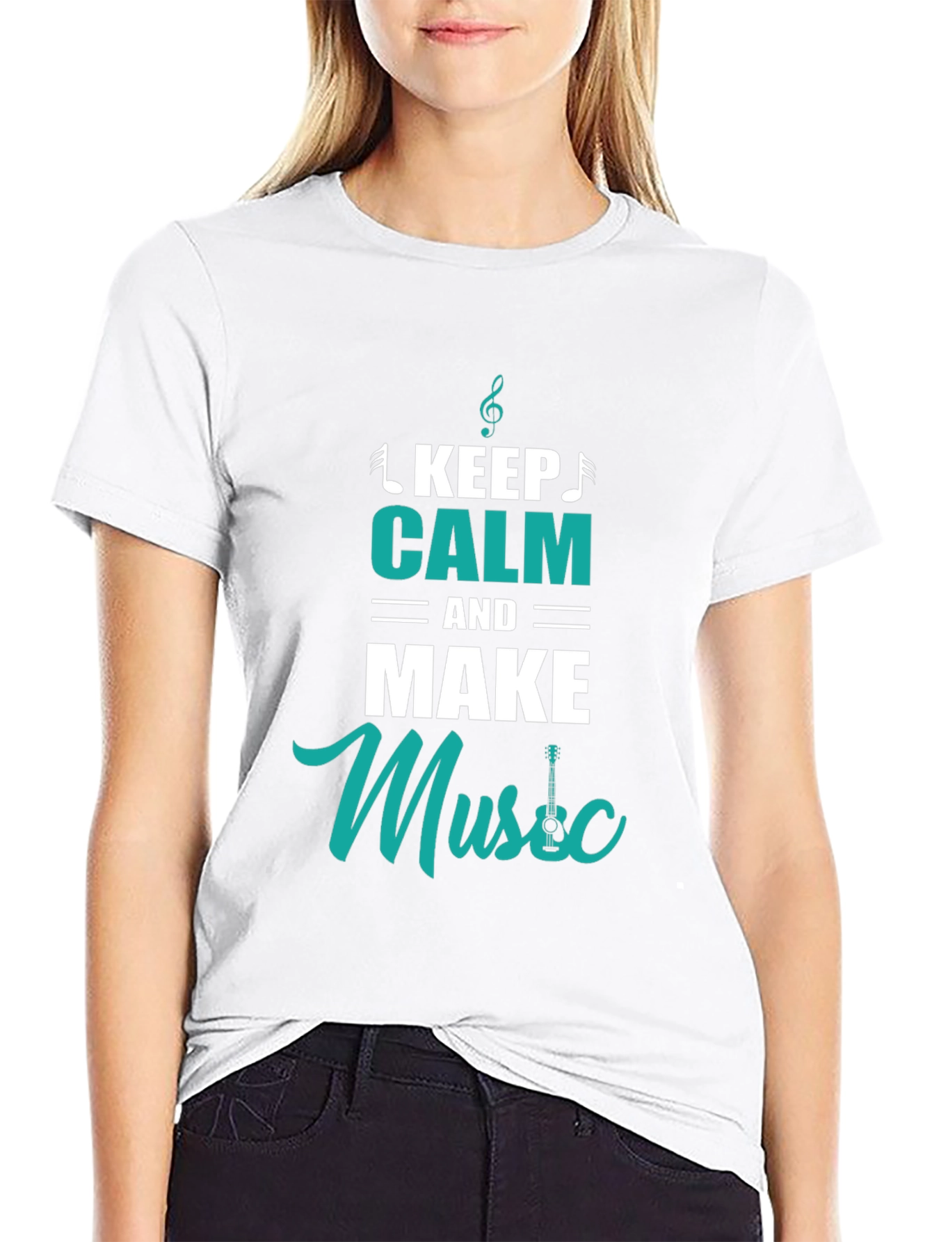 Keep Calm and Make Music Black T-Shirt