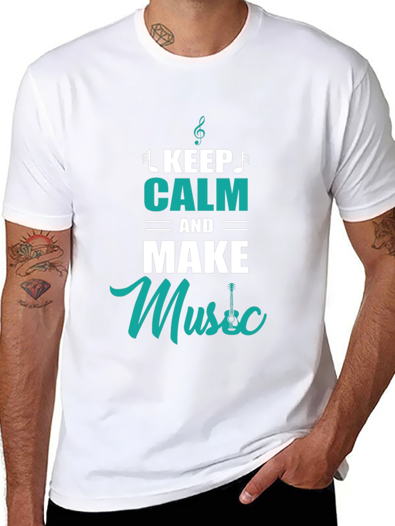 Keep Calm and Make Music Black T-Shirt