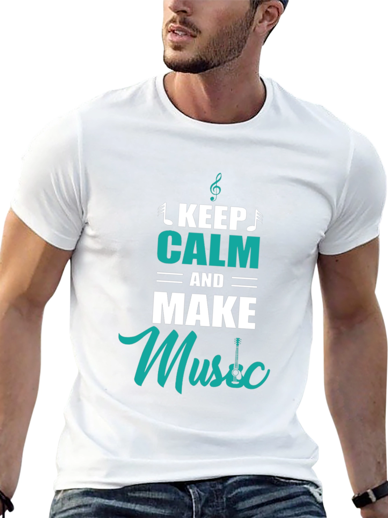Keep Calm and Make Music Black T-Shirt