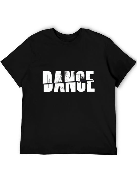 Dance Graphic Print Crew Neck Tee - Stylish & Trendy