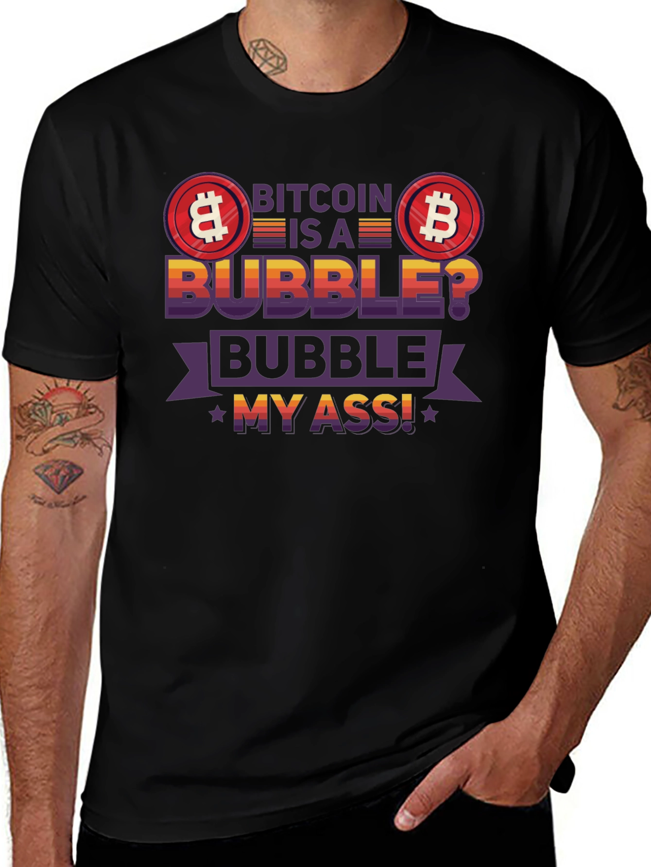 Bitcoin Bubble Graphic Tee