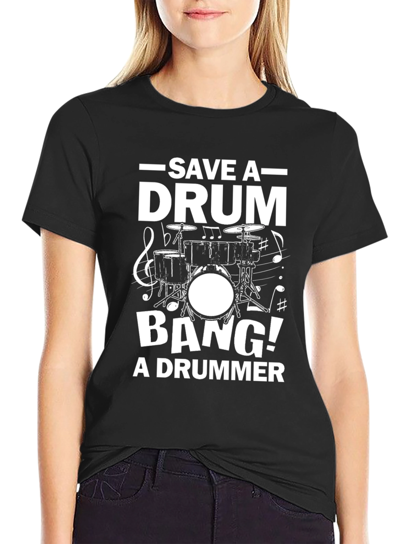 Save a Drum Bang a Drummer T-Shirt