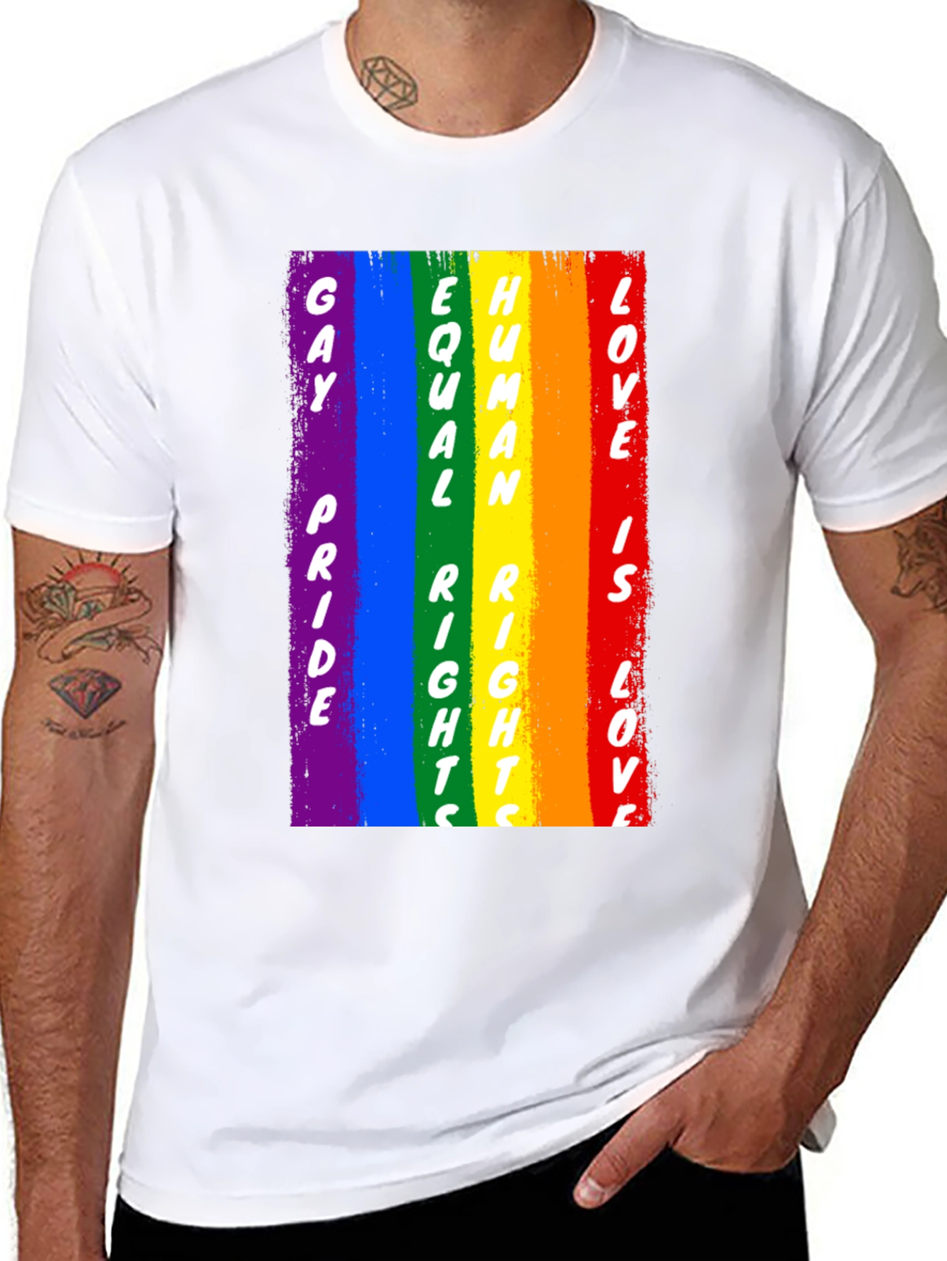 Gay Pride Human Rights Love Rainbow T-Shirt