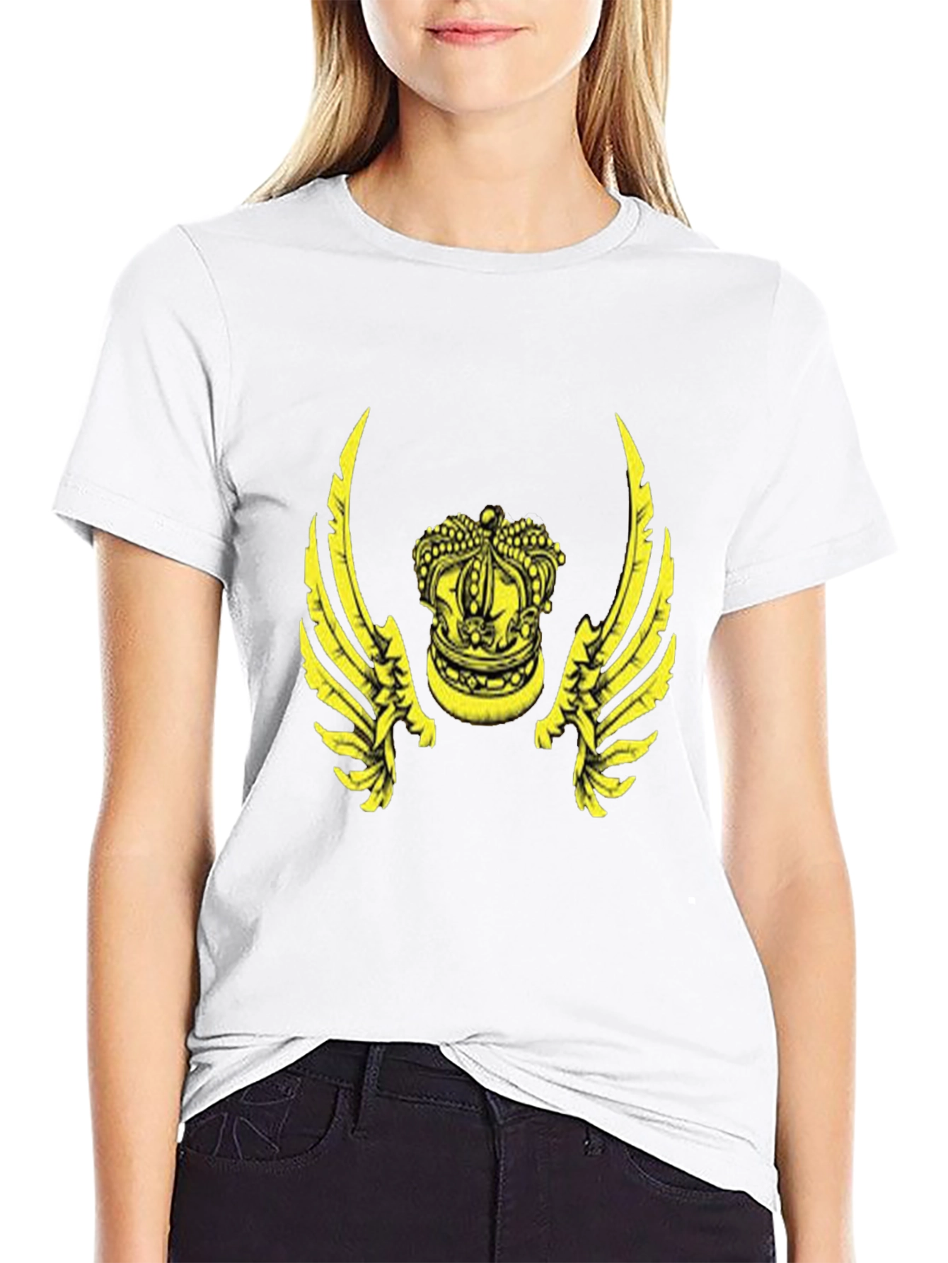 Winged Crown Black Graphic Tee